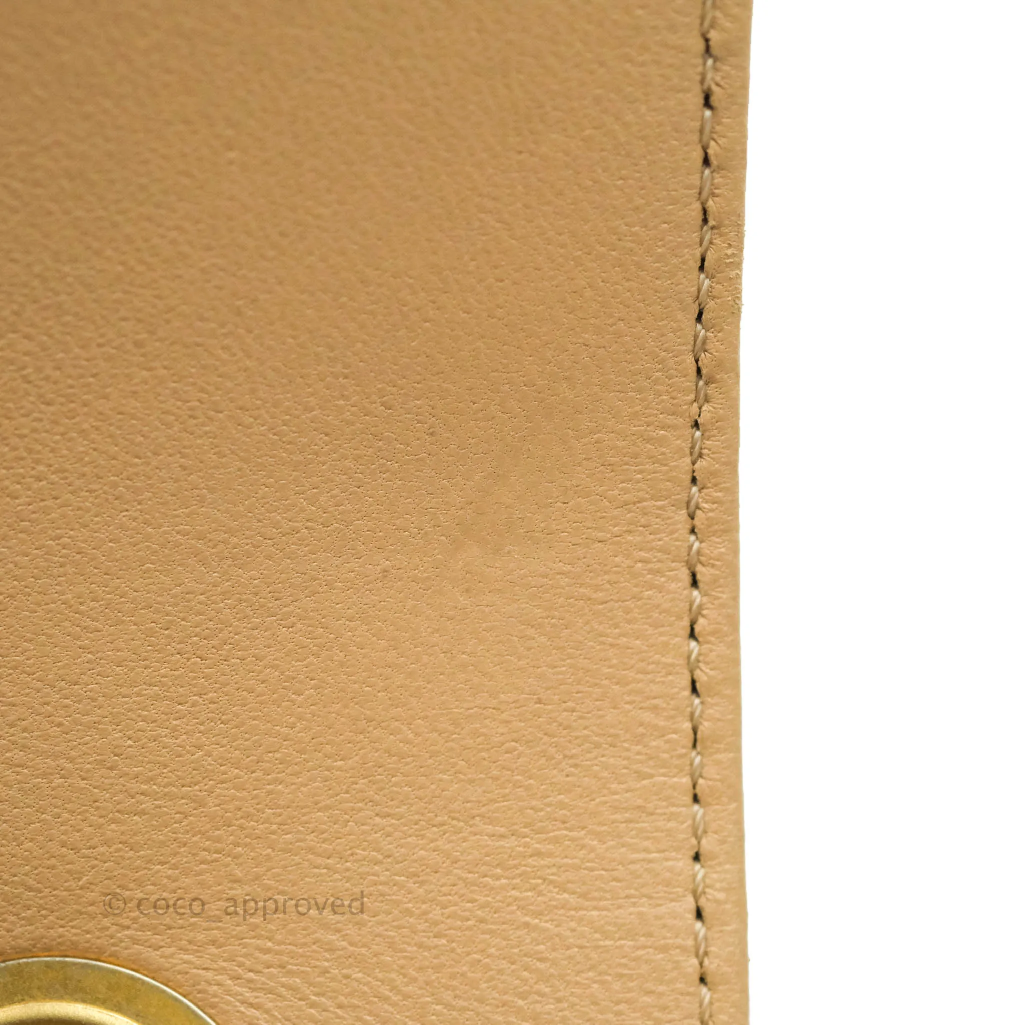 Chanel Quilted Medium CC Filigree Flap Beige Black Caviar