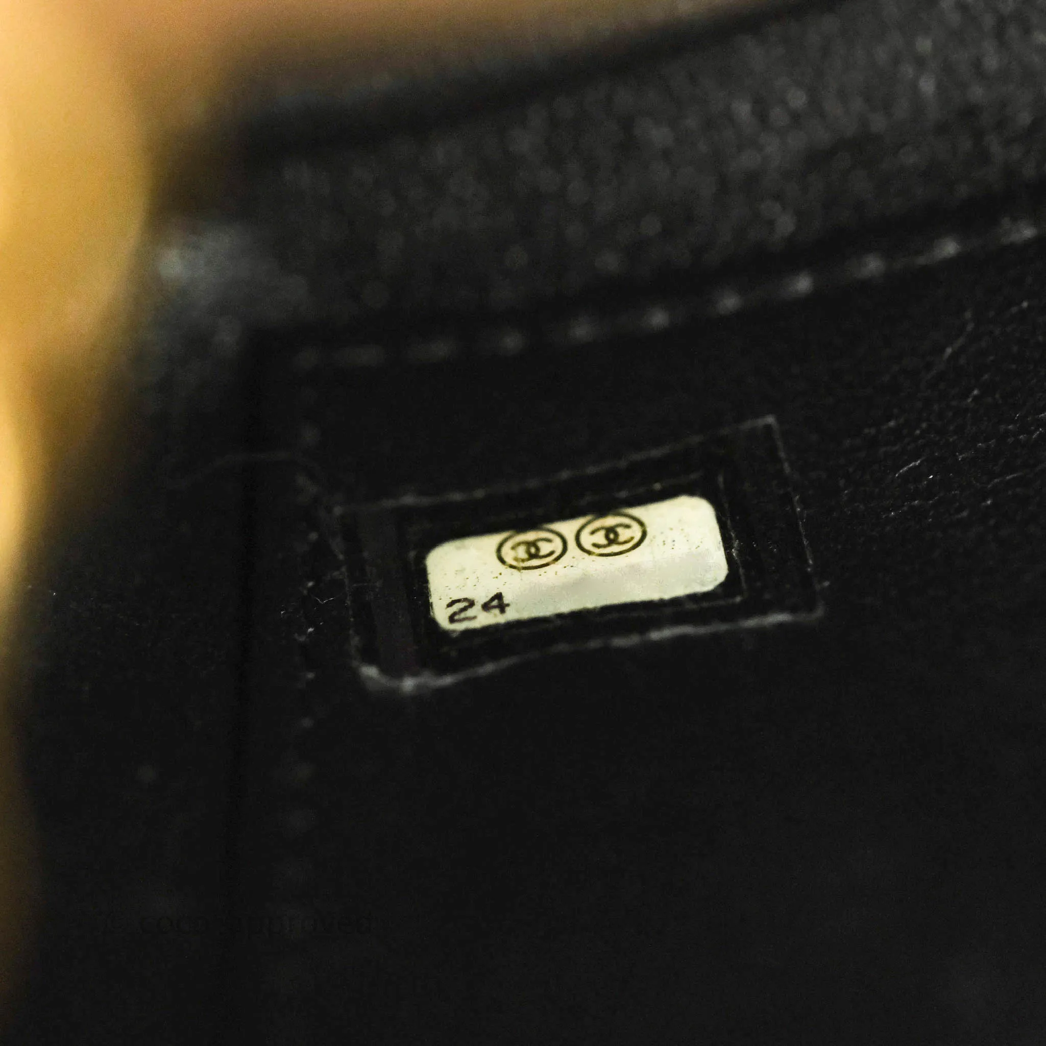 Chanel Quilted Medium CC Filigree Flap Beige Black Caviar