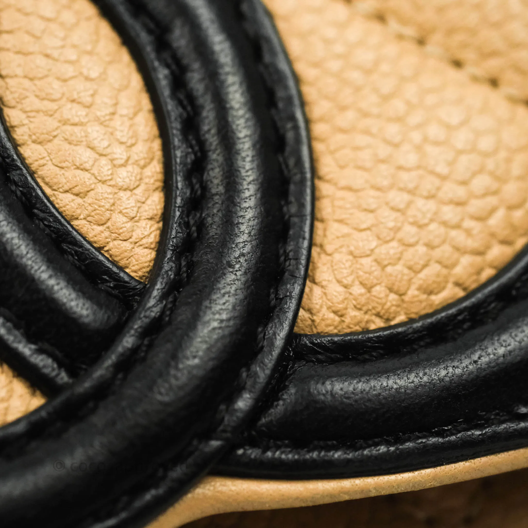 Chanel Quilted Medium CC Filigree Flap Beige Black Caviar