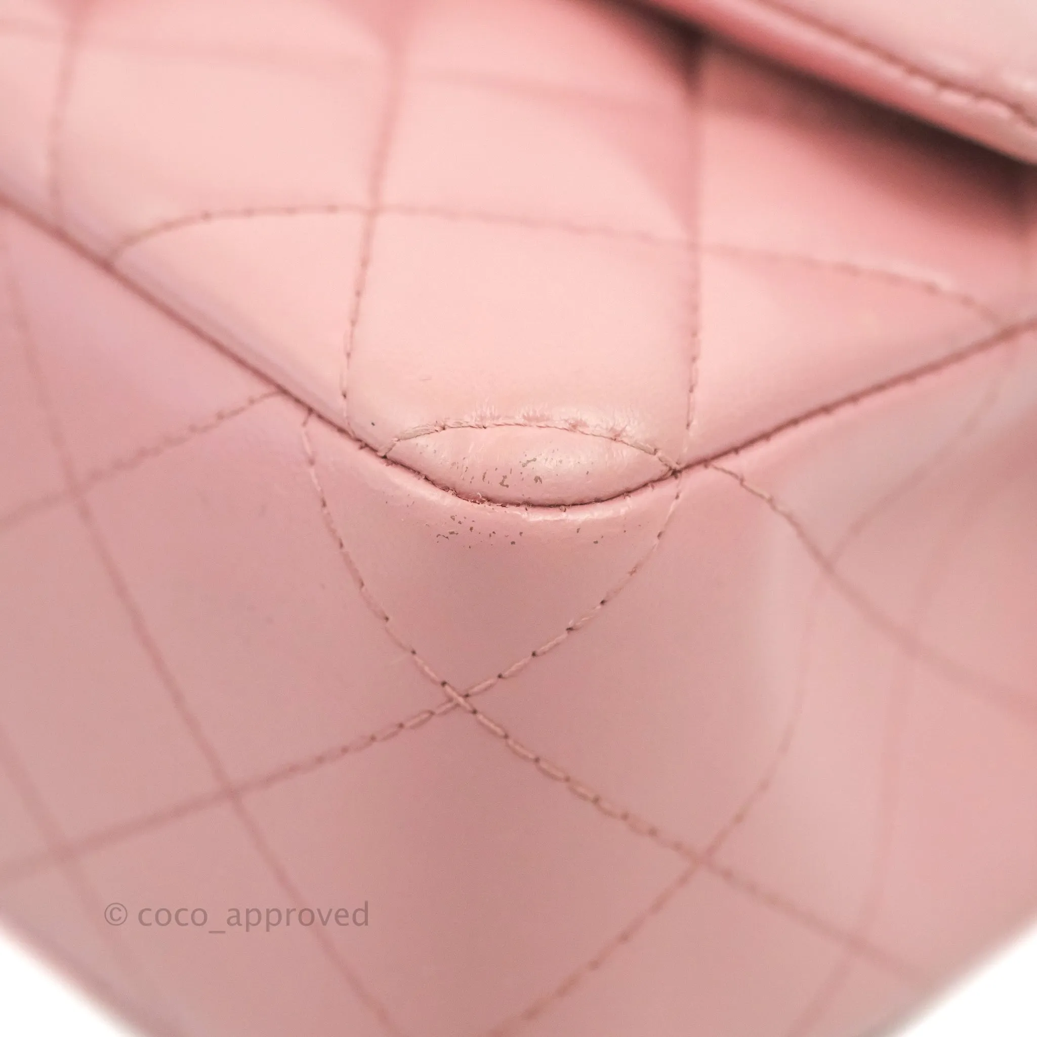 Chanel Quilted Mini Rectangular Flap Pink Lambskin Gold Hardware
