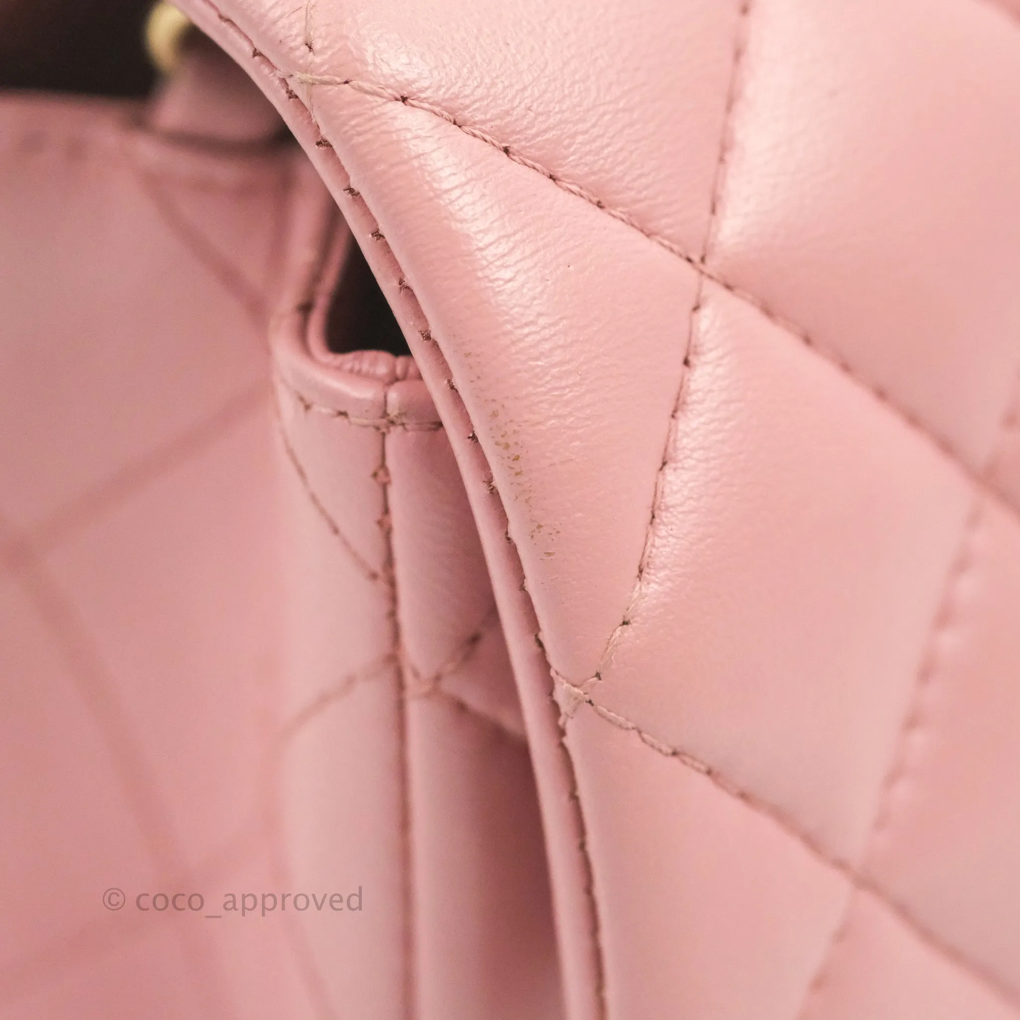 Chanel Quilted Mini Rectangular Flap Pink Lambskin Gold Hardware