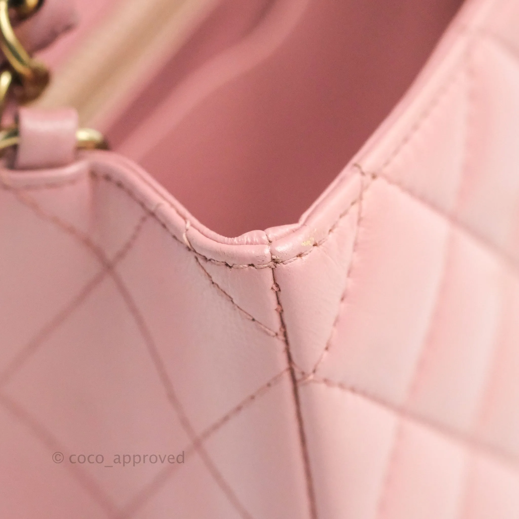 Chanel Quilted Mini Rectangular Flap Pink Lambskin Gold Hardware