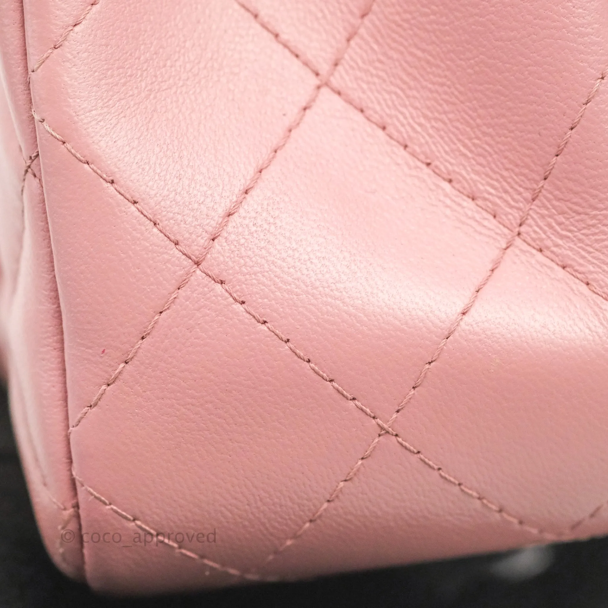 Chanel Quilted Mini Rectangular Flap Pink Lambskin Gold Hardware