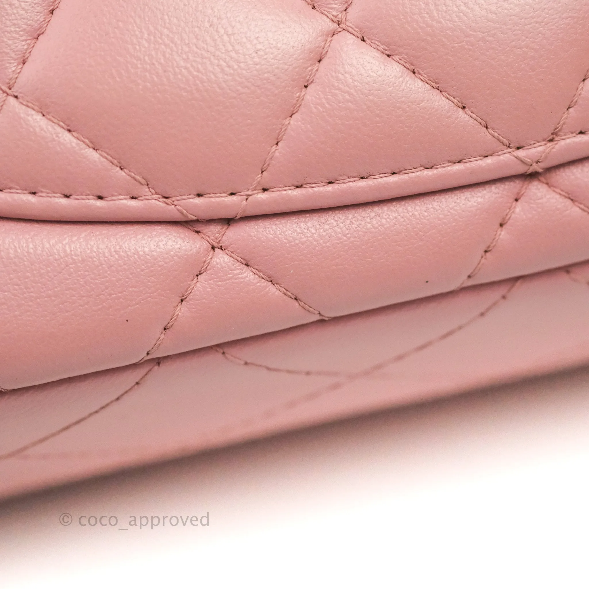 Chanel Quilted Mini Rectangular Flap Pink Lambskin Gold Hardware