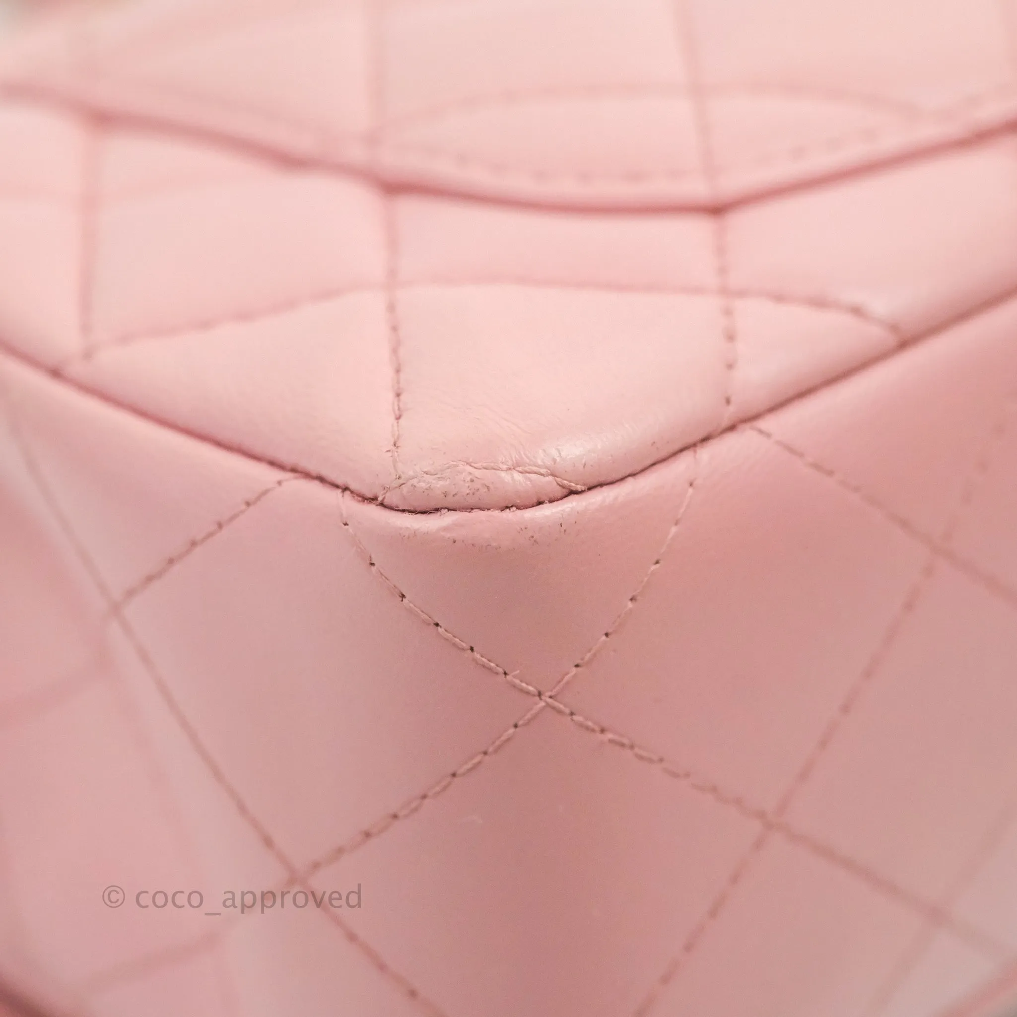 Chanel Quilted Mini Rectangular Flap Pink Lambskin Gold Hardware