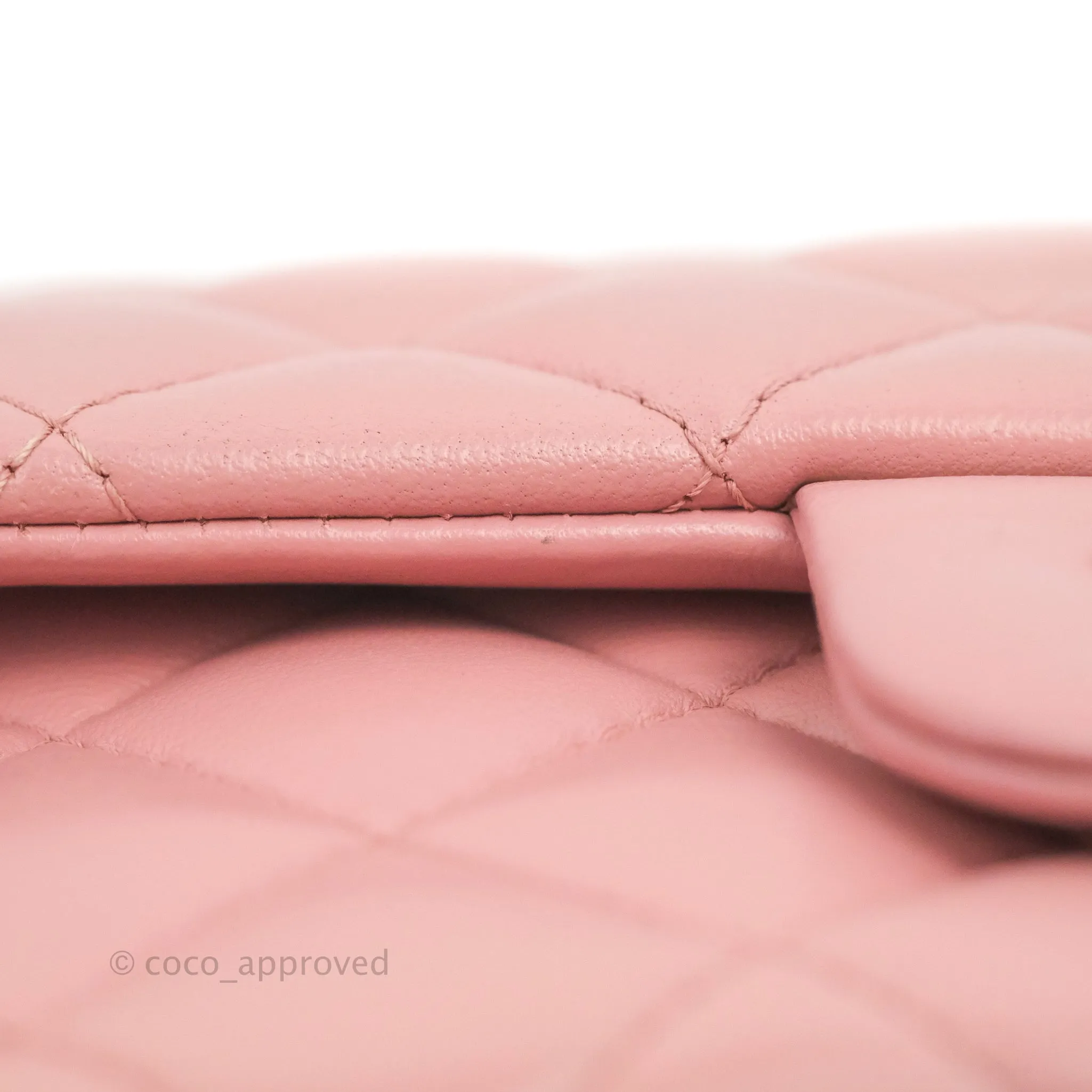 Chanel Quilted Mini Rectangular Flap Pink Lambskin Gold Hardware