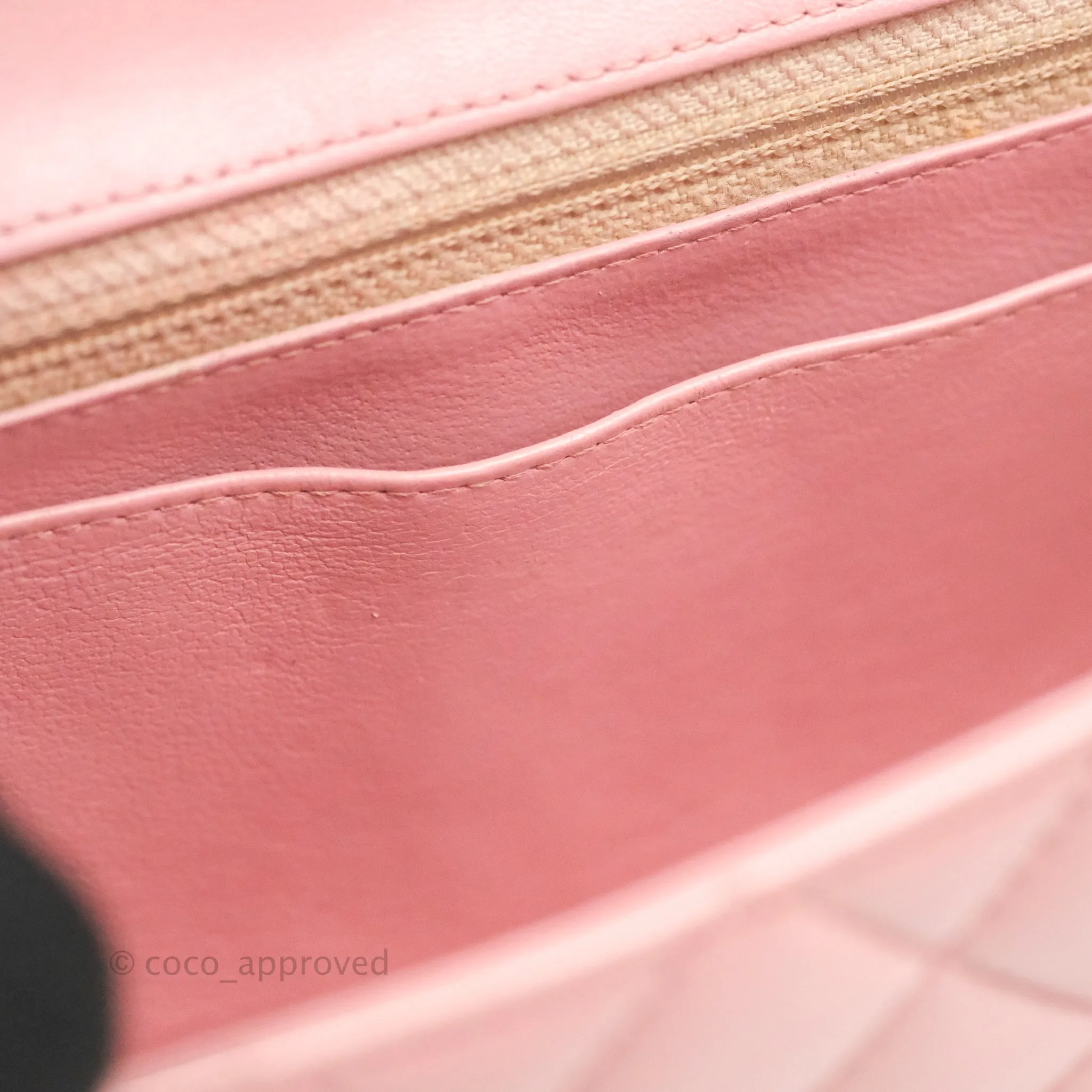 Chanel Quilted Mini Rectangular Flap Pink Lambskin Gold Hardware