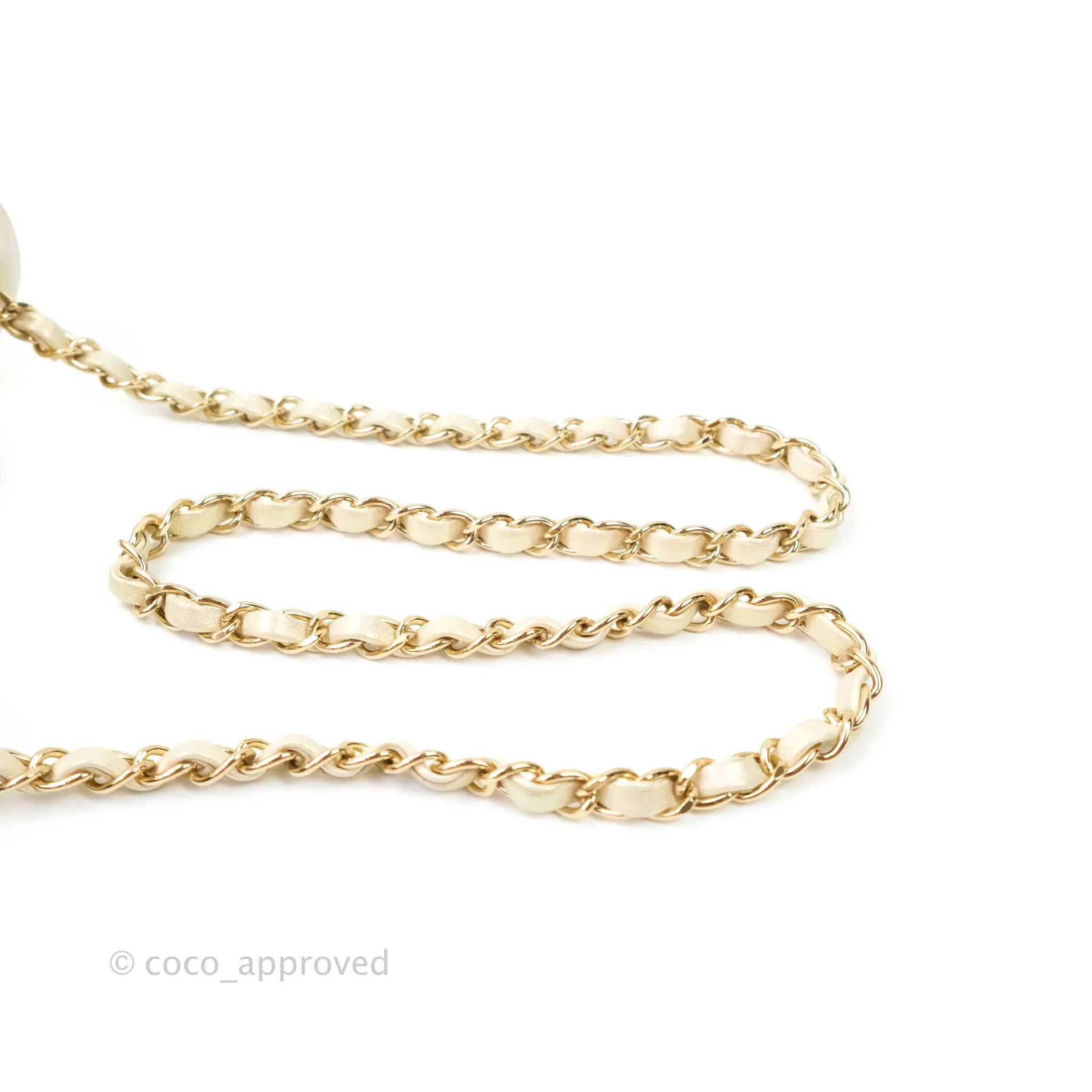 Chanel Quilted Mini Rectangular Iridescent Ivory Lambskin Gold Hardware