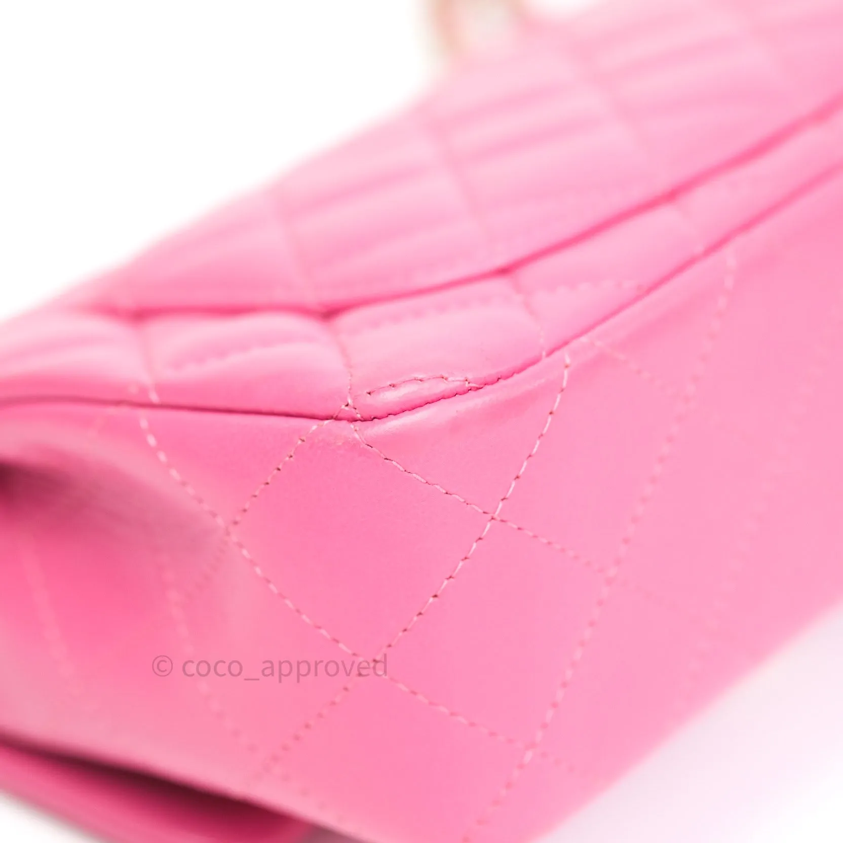 Chanel Quilted Mini Rectangular Pink Lambskin Gold Hardware