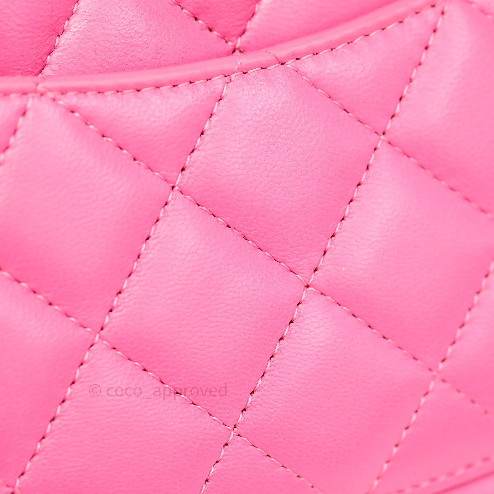 Chanel Quilted Mini Rectangular Pink Lambskin Gold Hardware