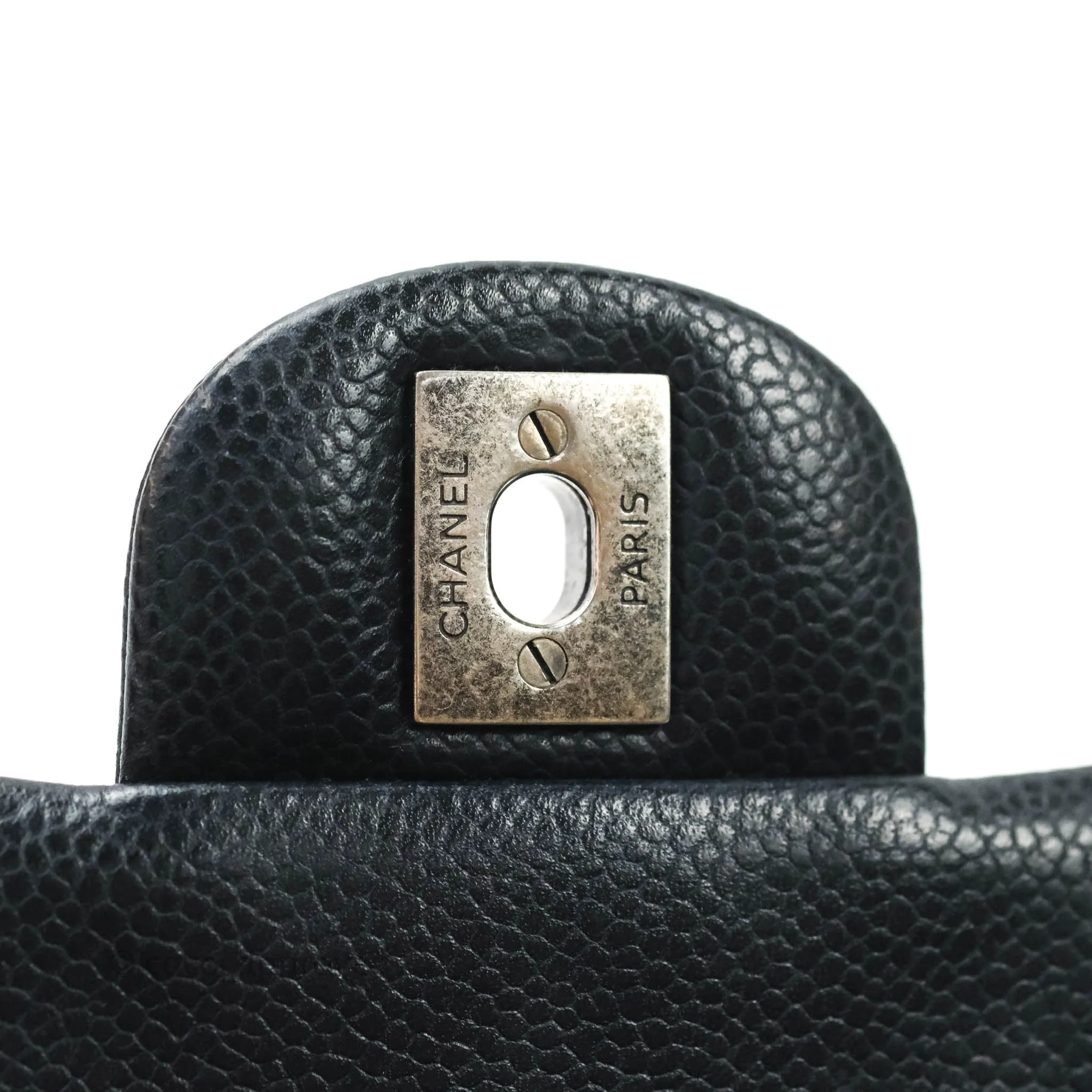 Chanel Quilted Mini Rectangular Very Dark Navy (Look Black) Caviar Ruthenium Hardware