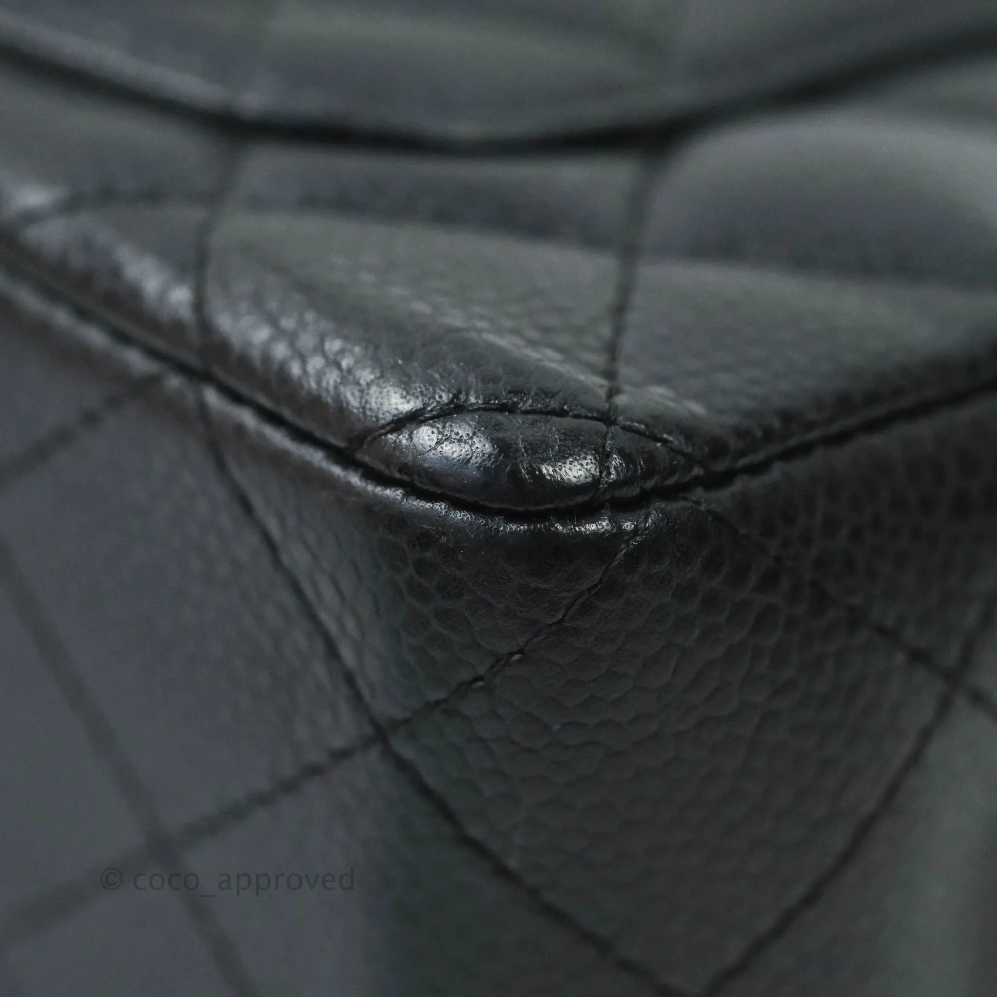 Chanel Quilted Mini Rectangular Very Dark Navy (Look Black) Caviar Ruthenium Hardware