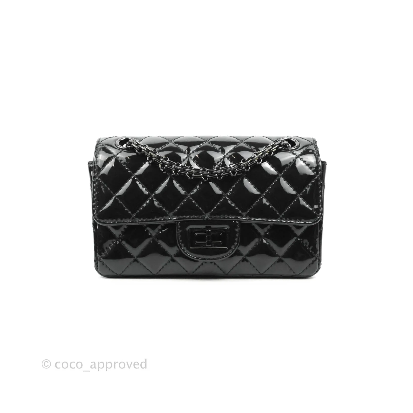 Chanel Quilted Mini Reissue 224 So Black Patent