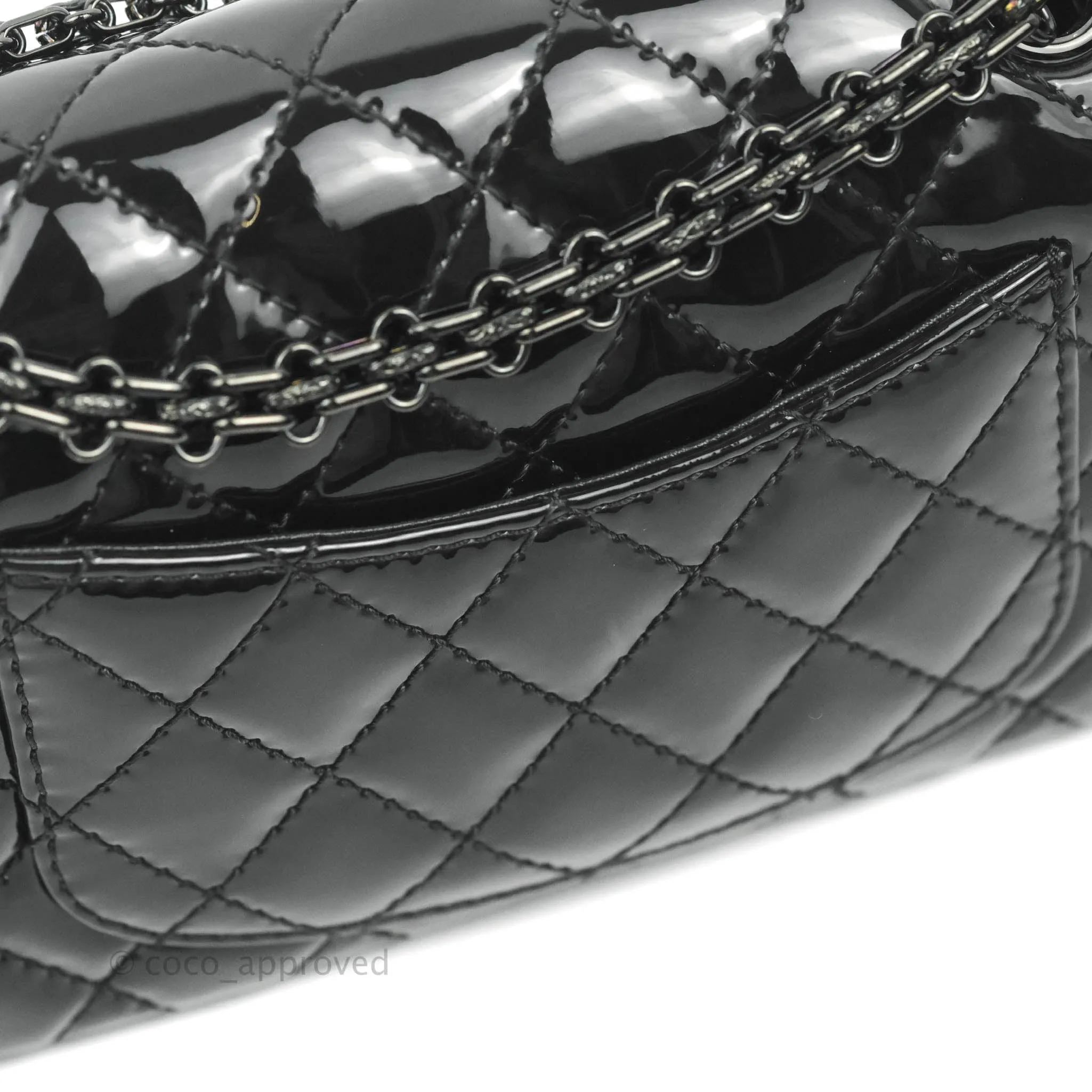 Chanel Quilted Mini Reissue 224 So Black Patent