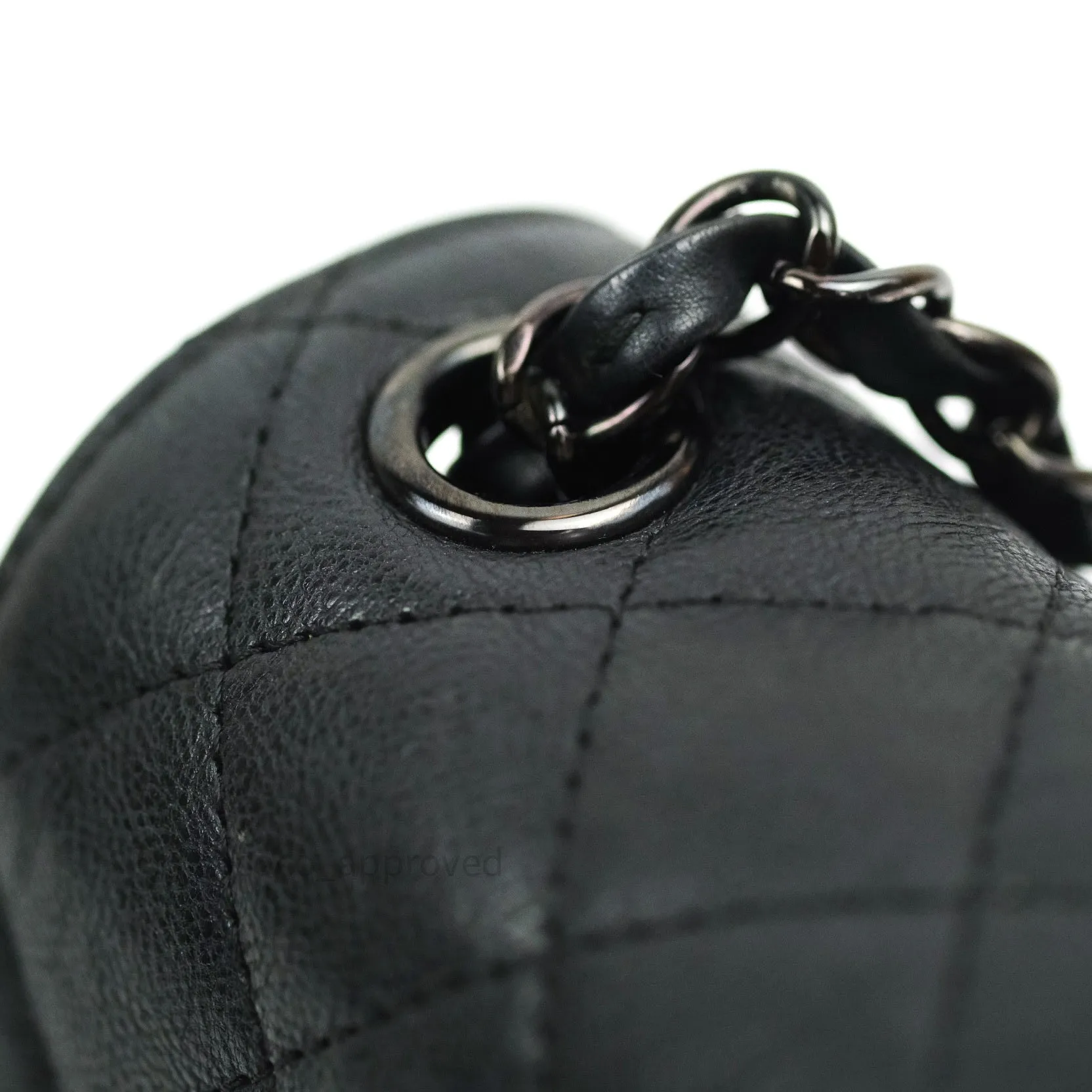 Chanel Quilted Mini Square Flap So Black Crumpled Calfskin