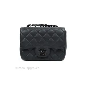 Chanel Quilted Mini Square Flap So Black Crumpled Calfskin