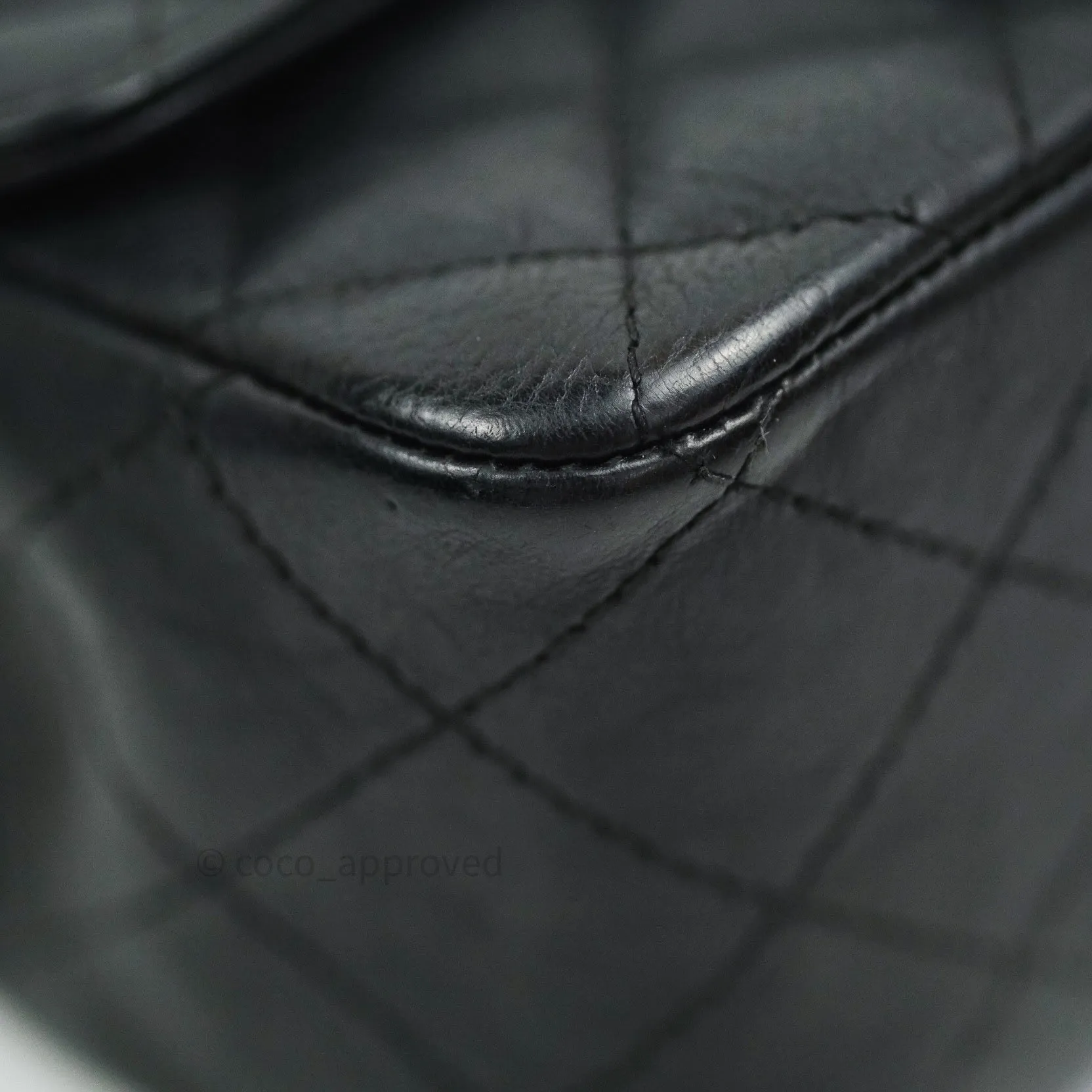 Chanel Quilted Mini Square Flap So Black Crumpled Calfskin