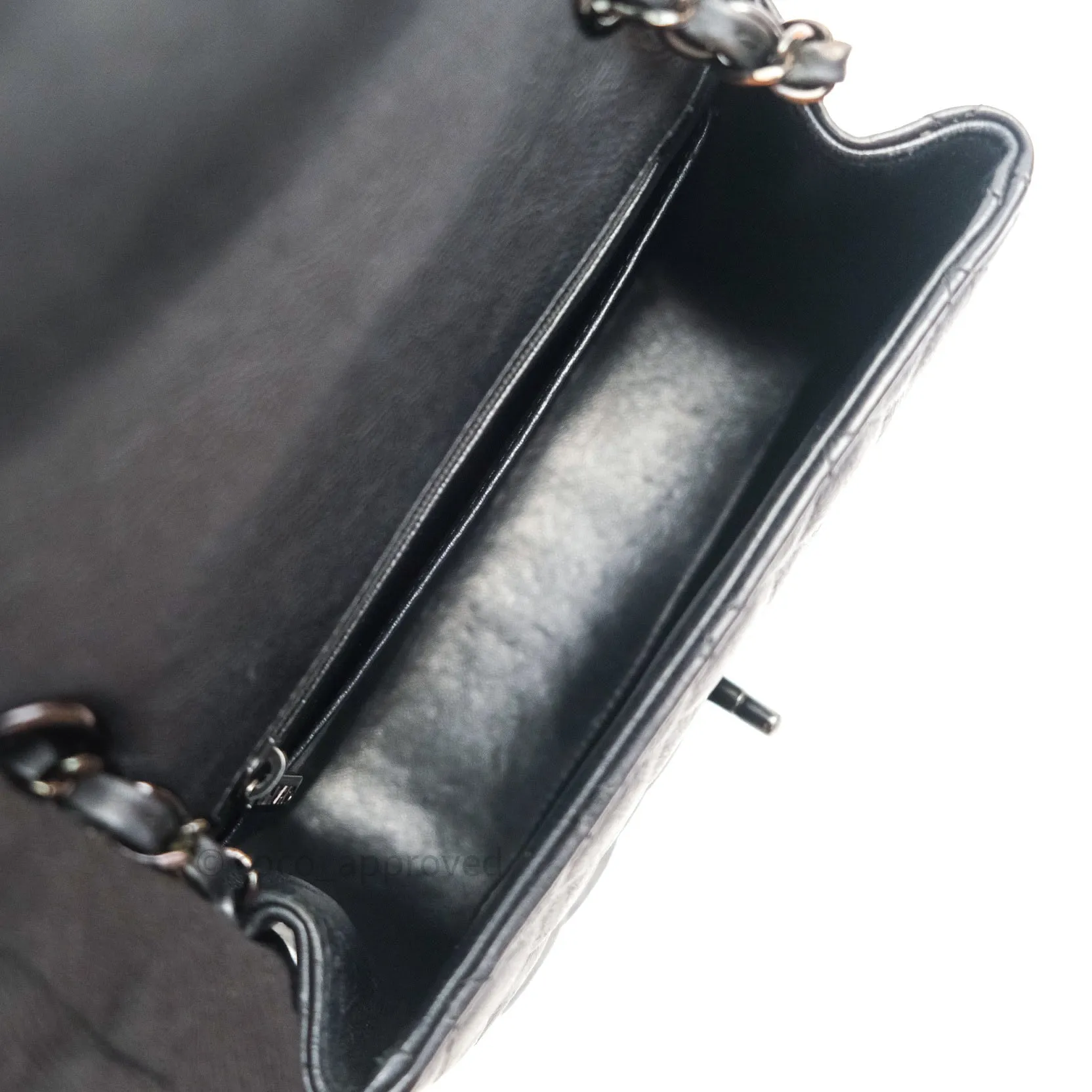 Chanel Quilted Mini Square Flap So Black Crumpled Calfskin