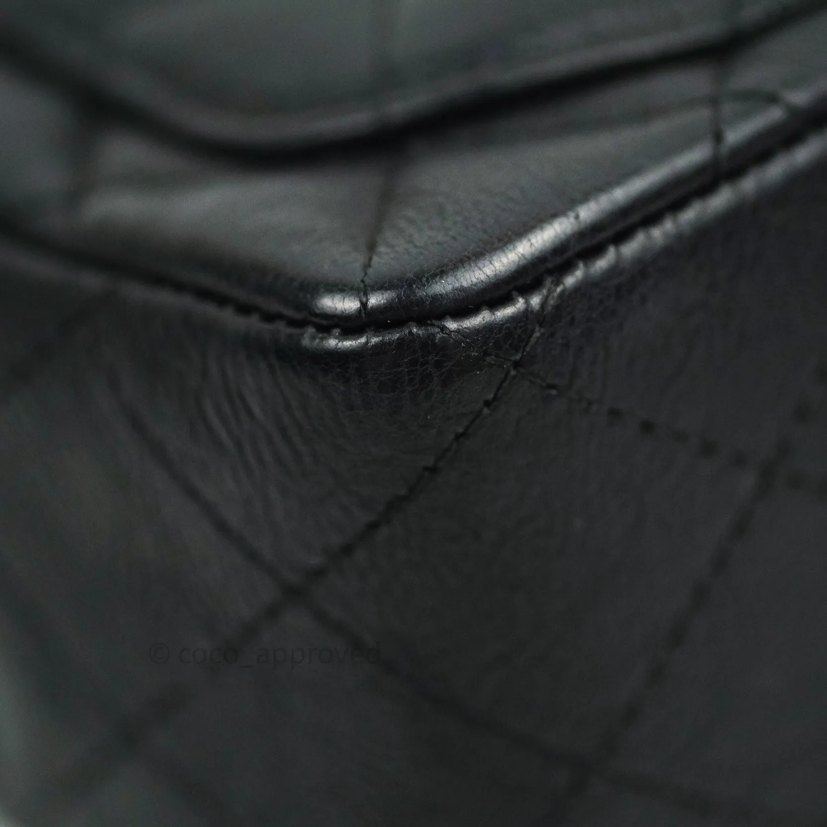 Chanel Quilted Mini Square Flap So Black Crumpled Calfskin