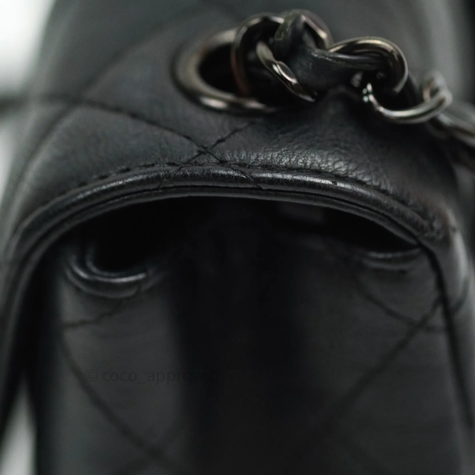 Chanel Quilted Mini Square Flap So Black Crumpled Calfskin