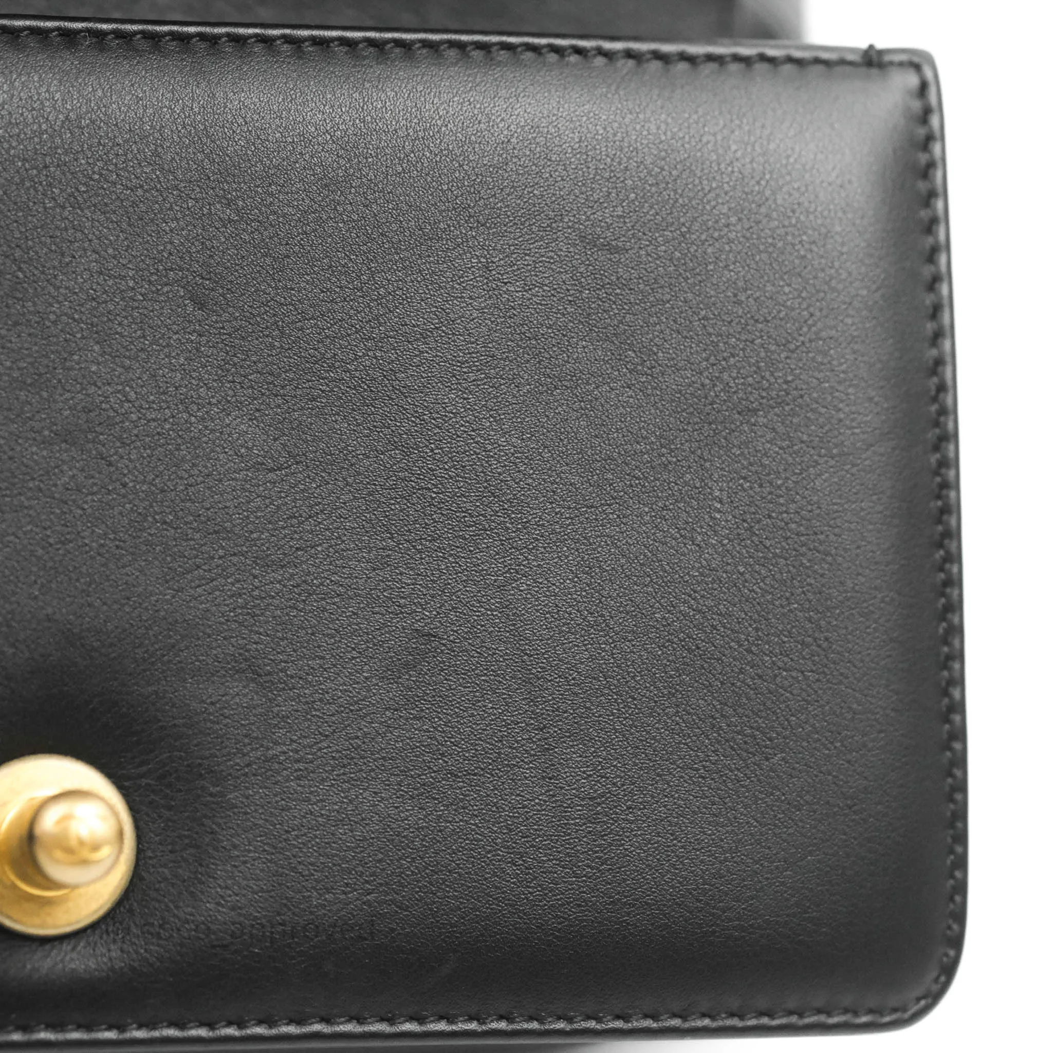 Chanel Quilted Small Boy Black Calfskin Aged Gold Hardware