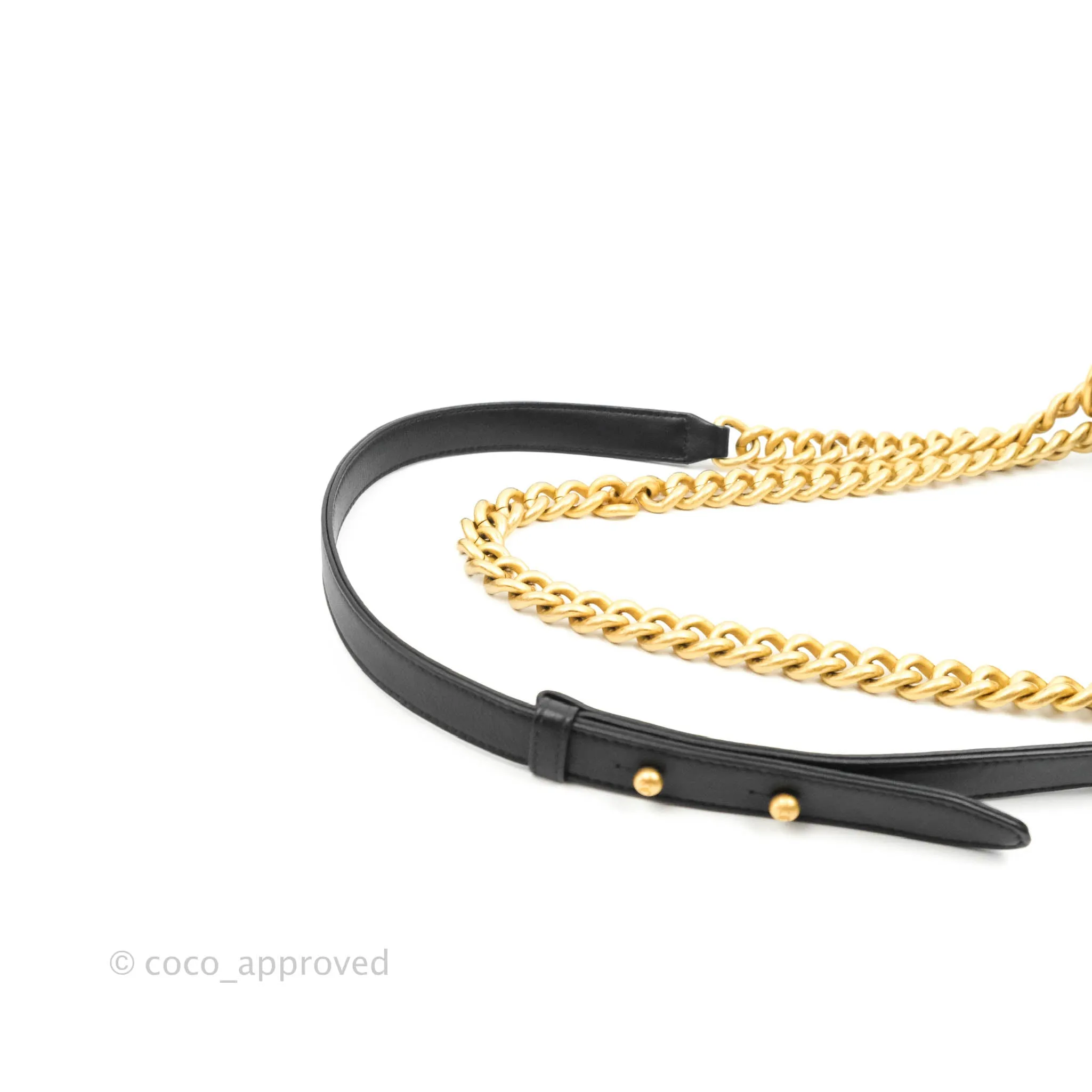 Chanel Quilted Small Boy Black Calfskin Aged Gold Hardware