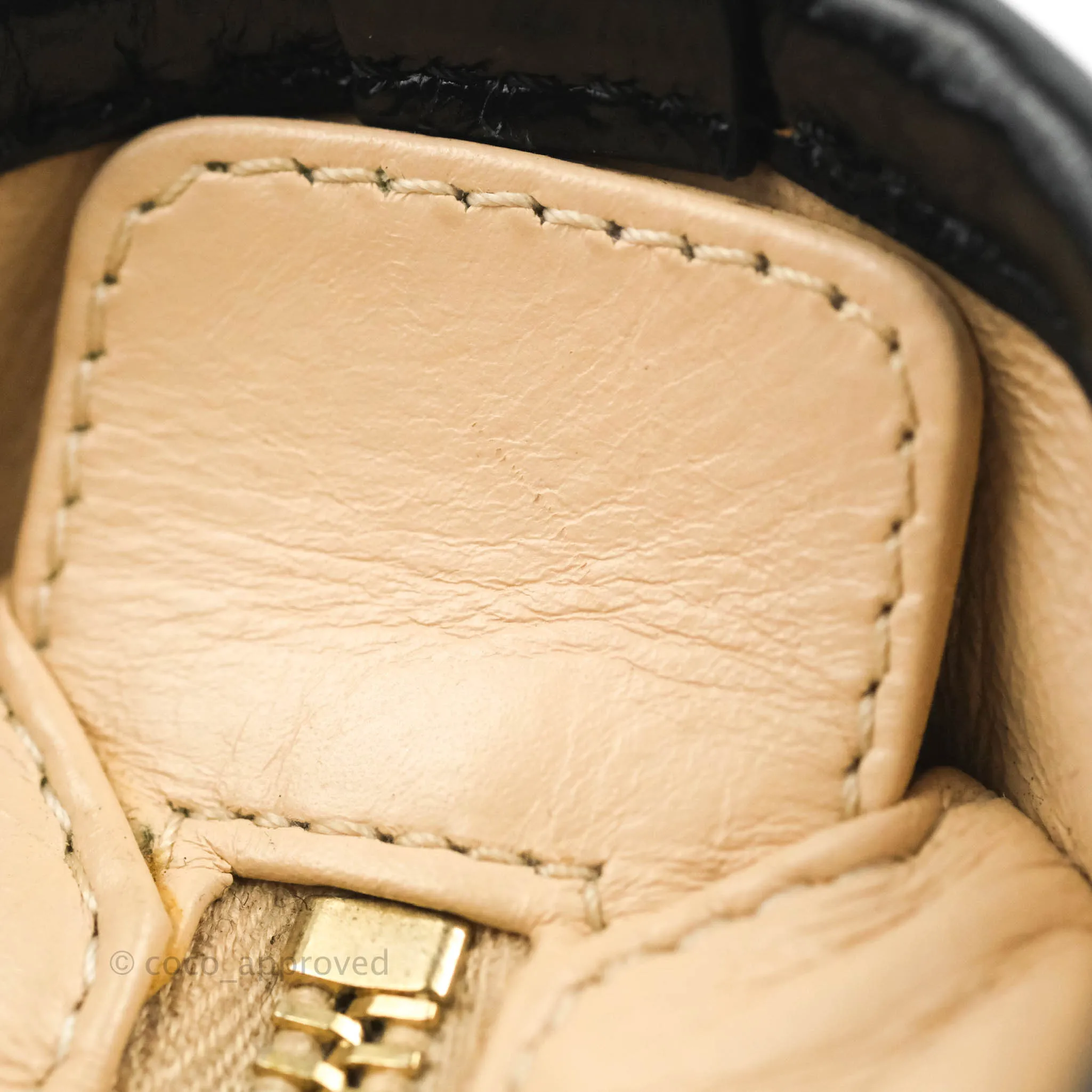 Chanel Quilted Small Gabrielle Hobo Black Beige Aged Calfskin