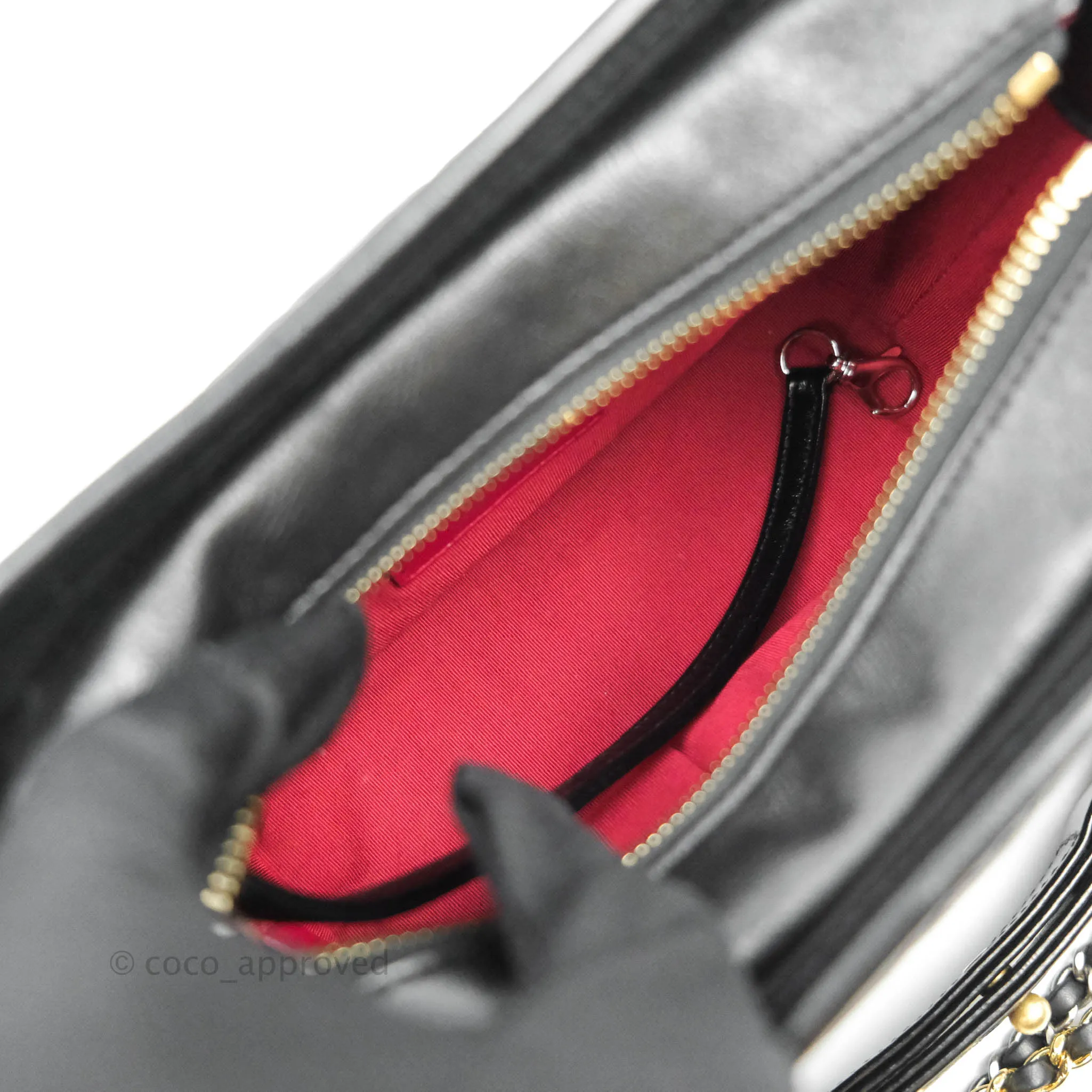 Chanel Quilted Small Gabrielle Hobo Black Calfskin Mixed Hardware
