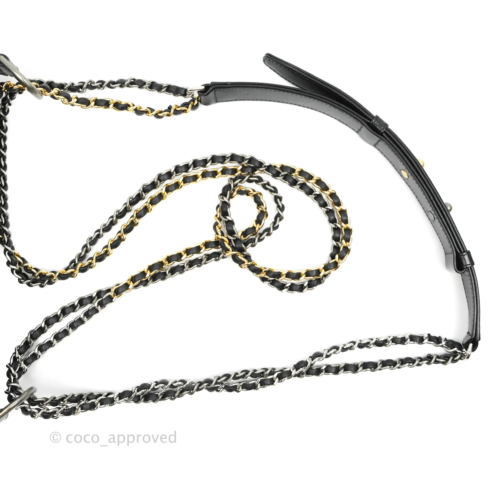 Chanel Quilted Small Gabrielle Hobo Black Calfskin Mixed Hardware