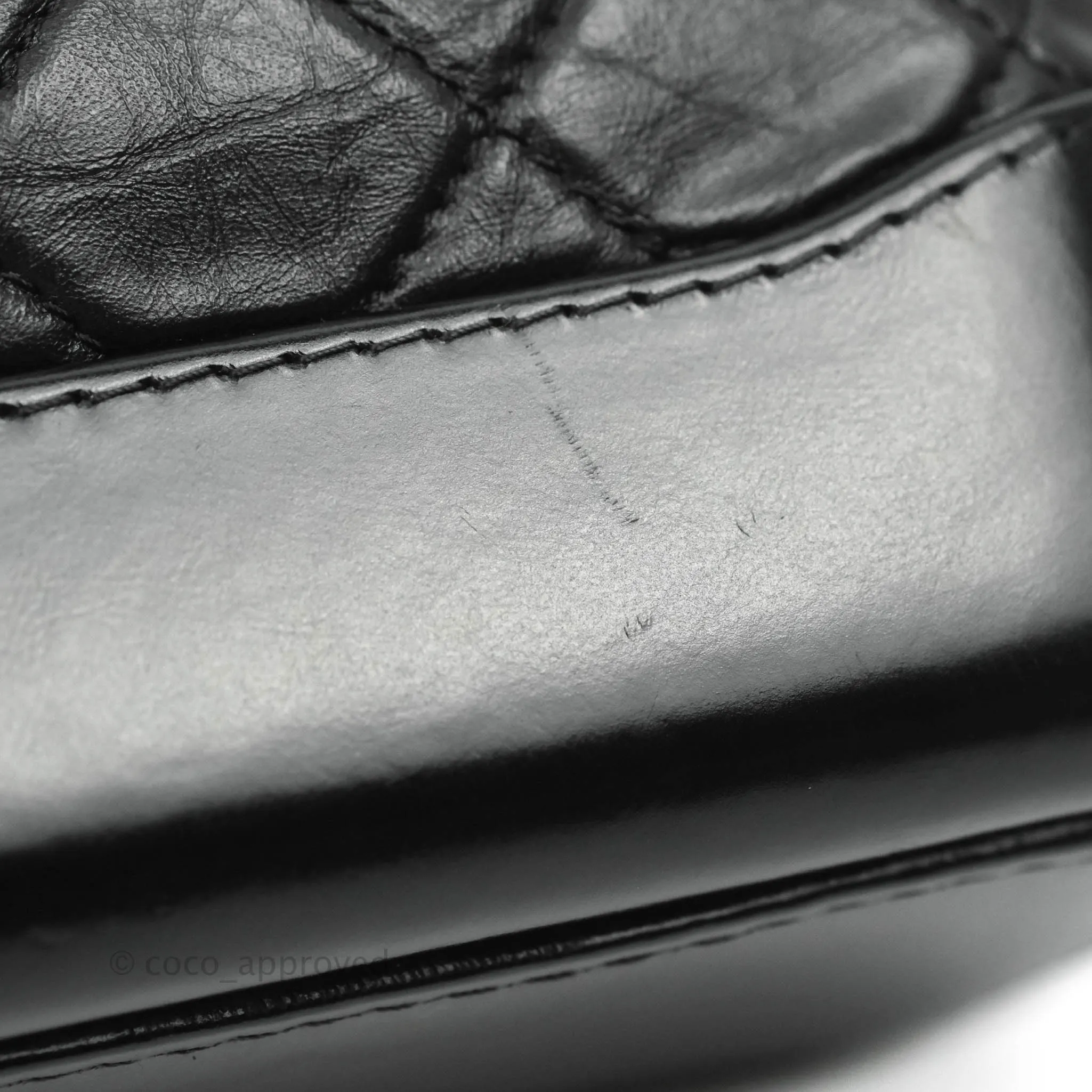 Chanel Quilted Small Gabrielle Hobo Black Calfskin Mixed Hardware