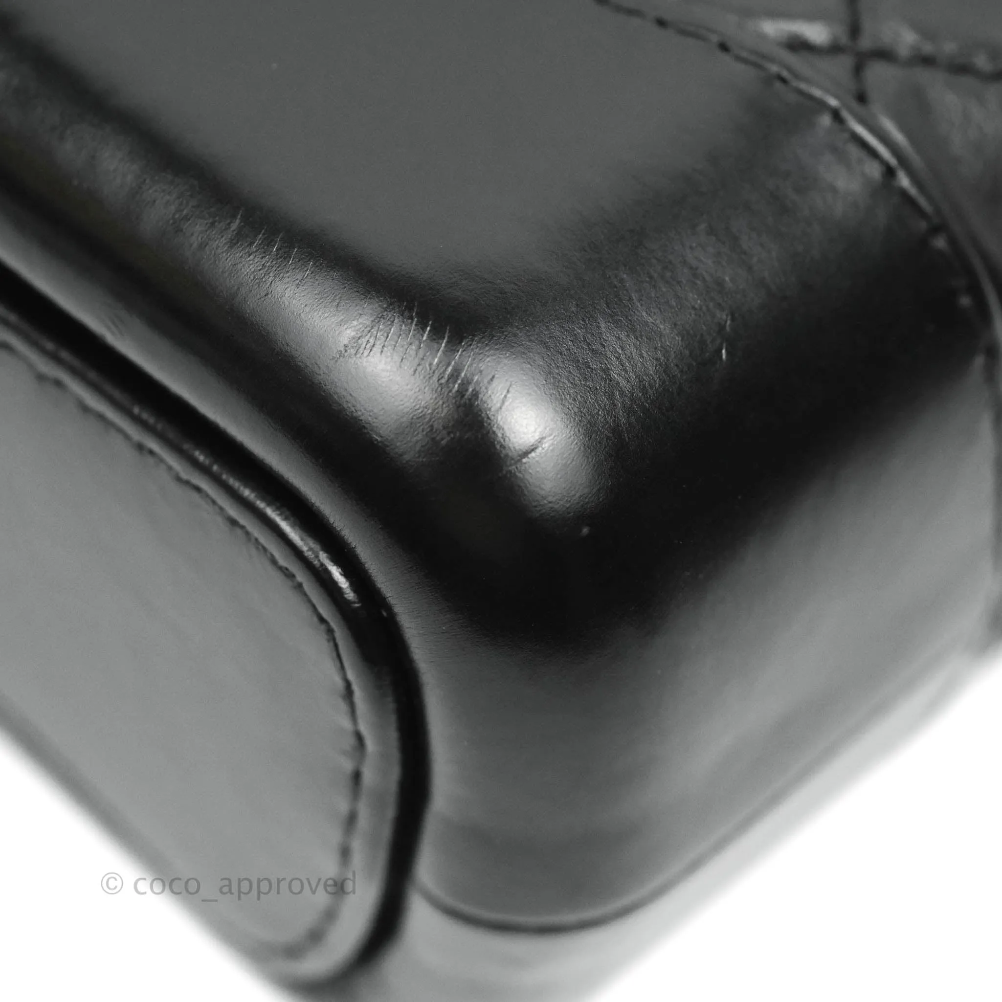 Chanel Quilted Small Gabrielle Hobo Black Calfskin Mixed Hardware