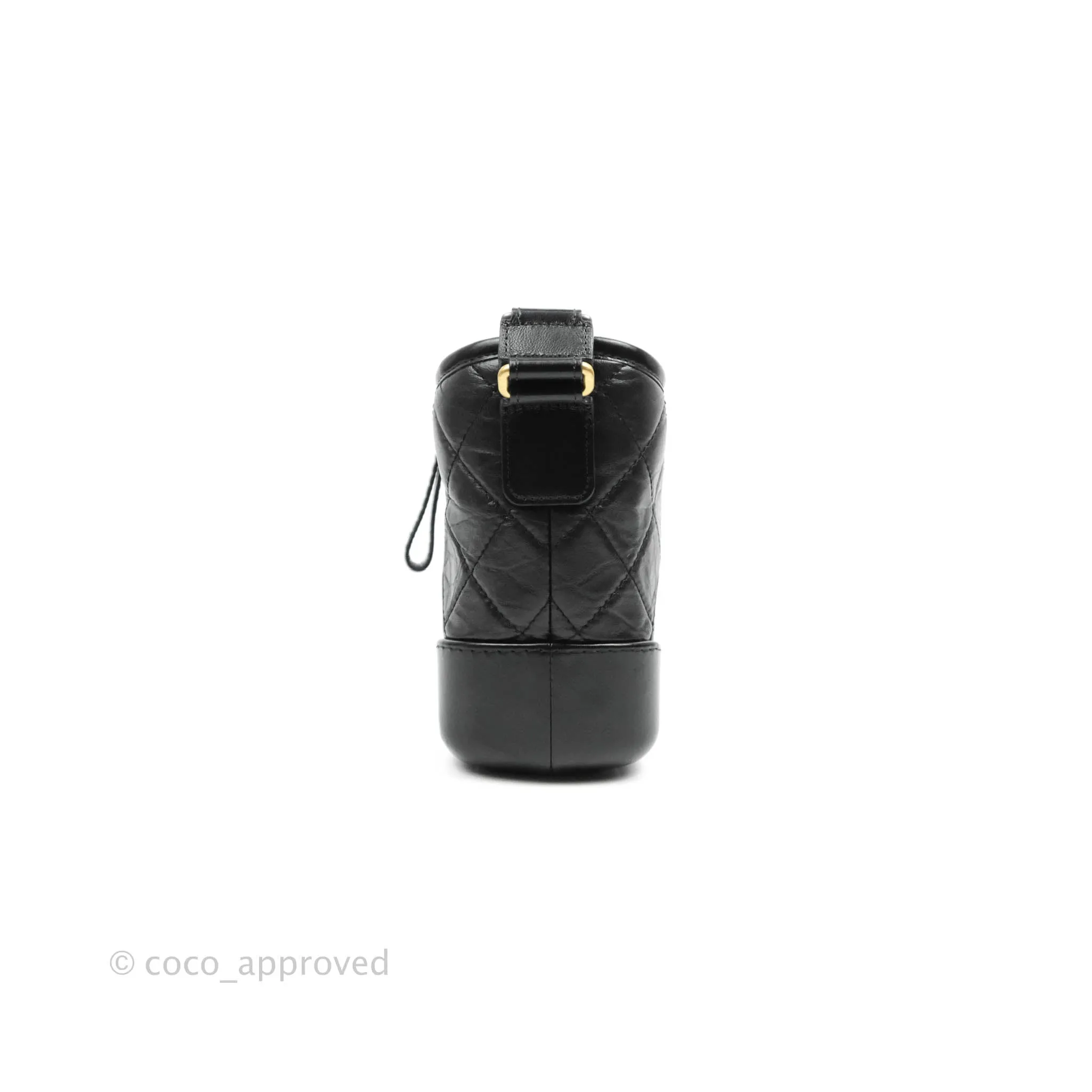 Chanel Quilted Small Gabrielle Hobo Black Calfskin Mixed Hardware