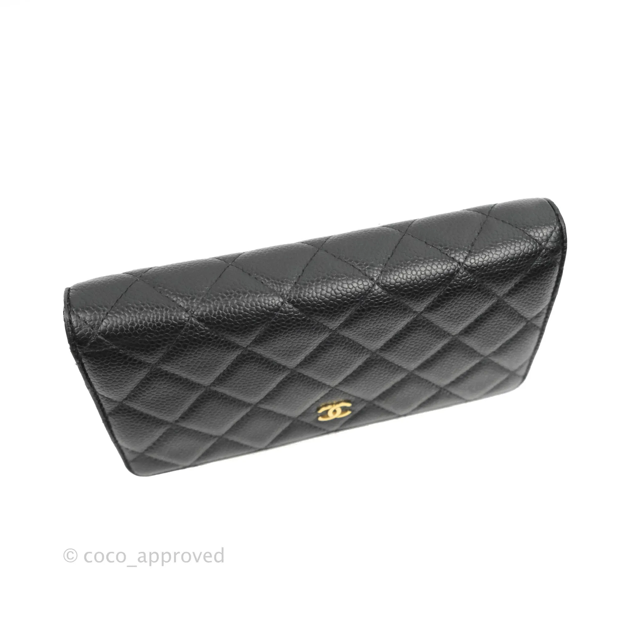 Chanel Quilted Wallet on Chain WOC Black Caviar Gold Hardware