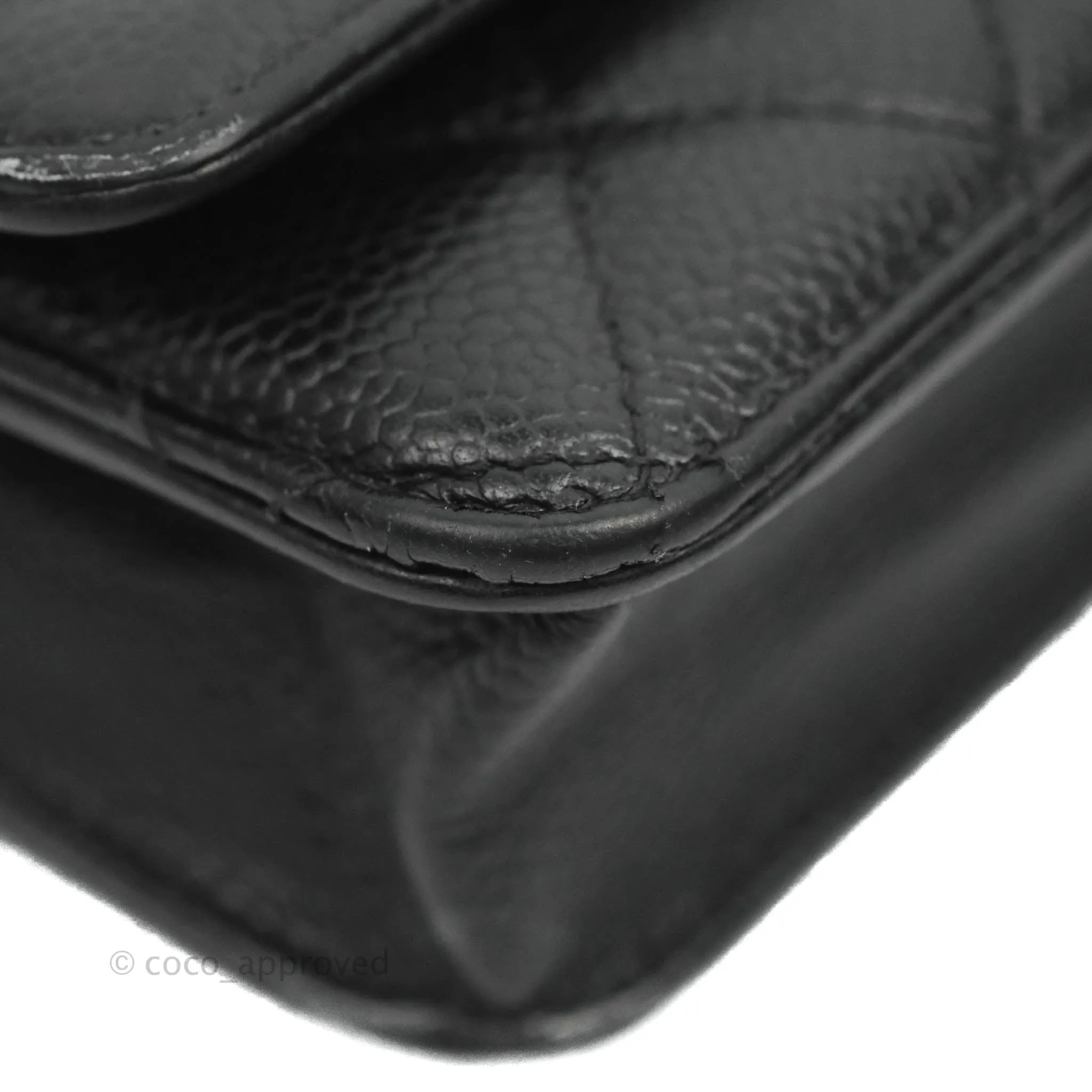 Chanel Quilted Wallet on Chain WOC Black Caviar Gold Hardware