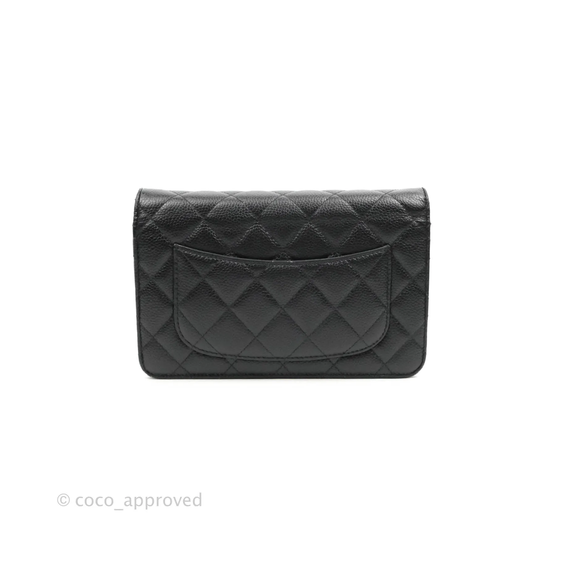Chanel Quilted Wallet on Chain WOC Black Caviar Gold Hardware