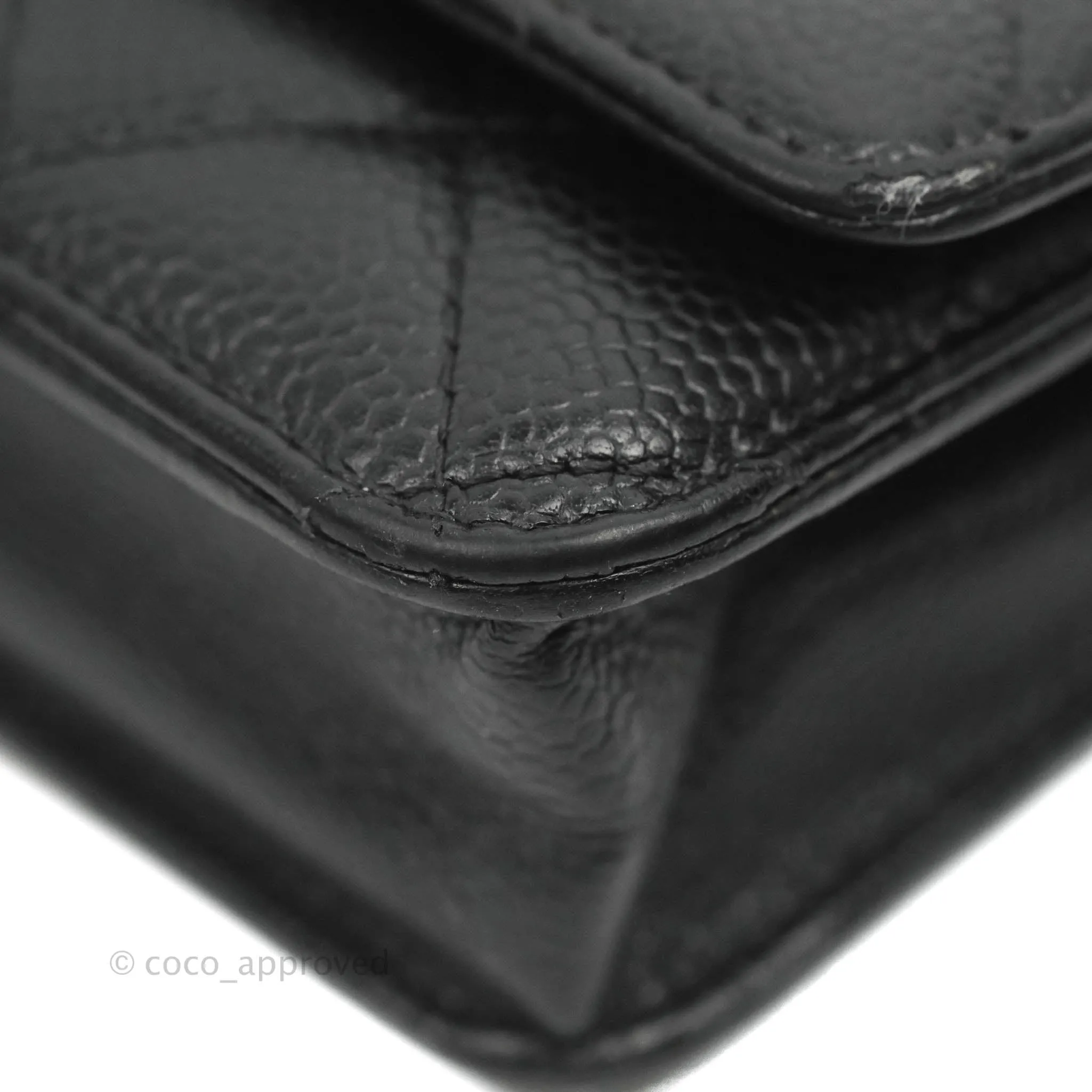 Chanel Quilted Wallet on Chain WOC Black Caviar Gold Hardware