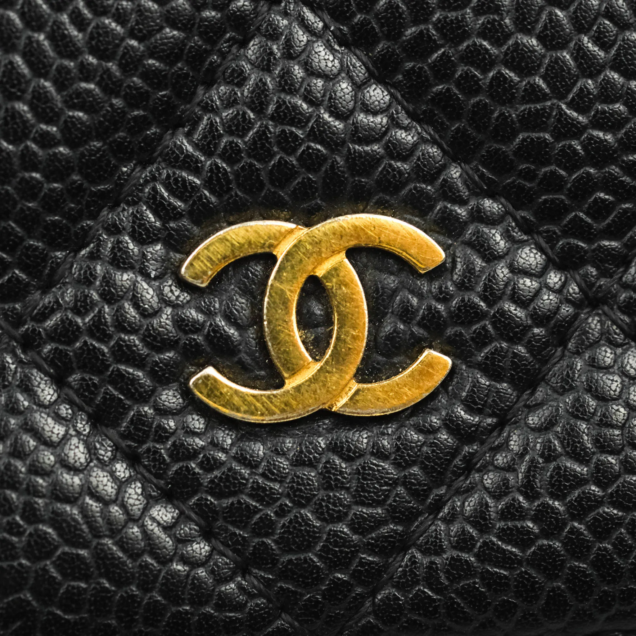 Chanel Quilted Wallet on Chain WOC Black Caviar Gold Hardware
