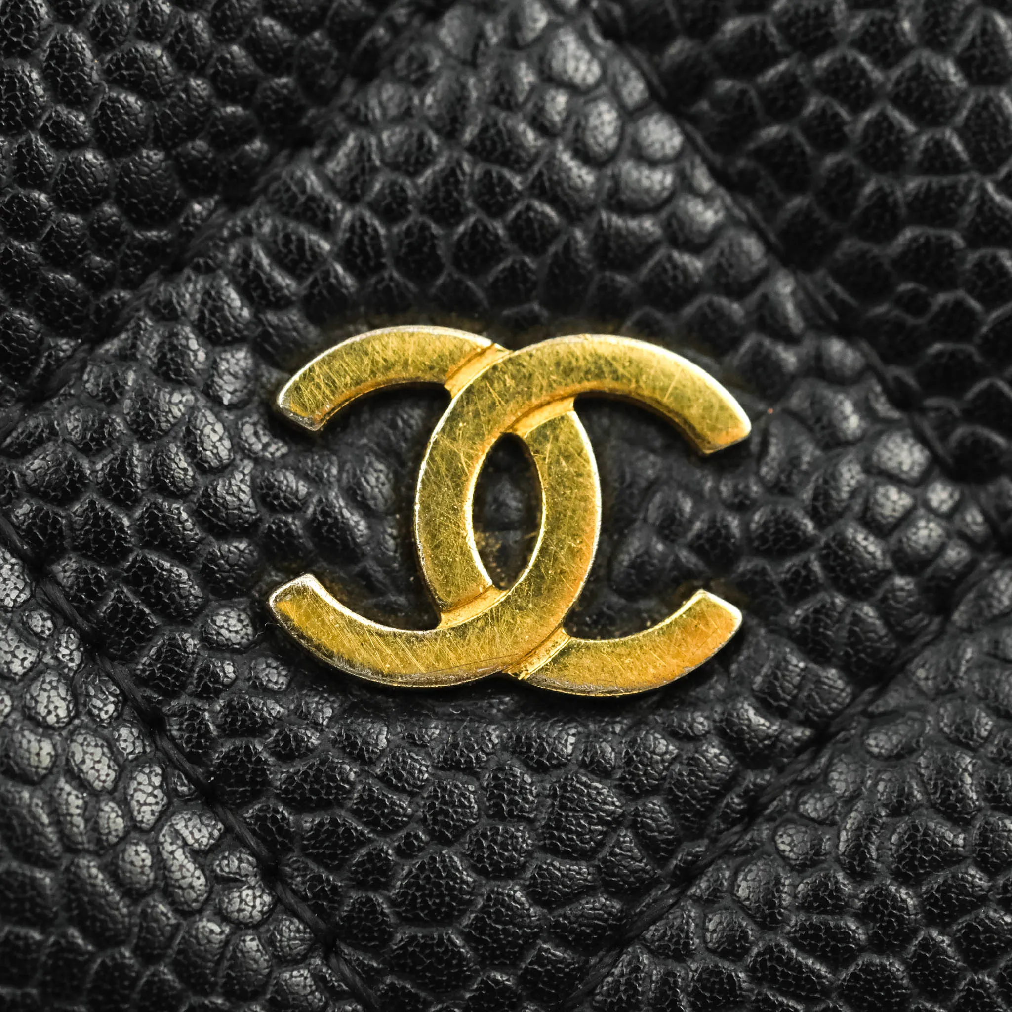Chanel Quilted Wallet on Chain WOC Black Caviar Gold Hardware