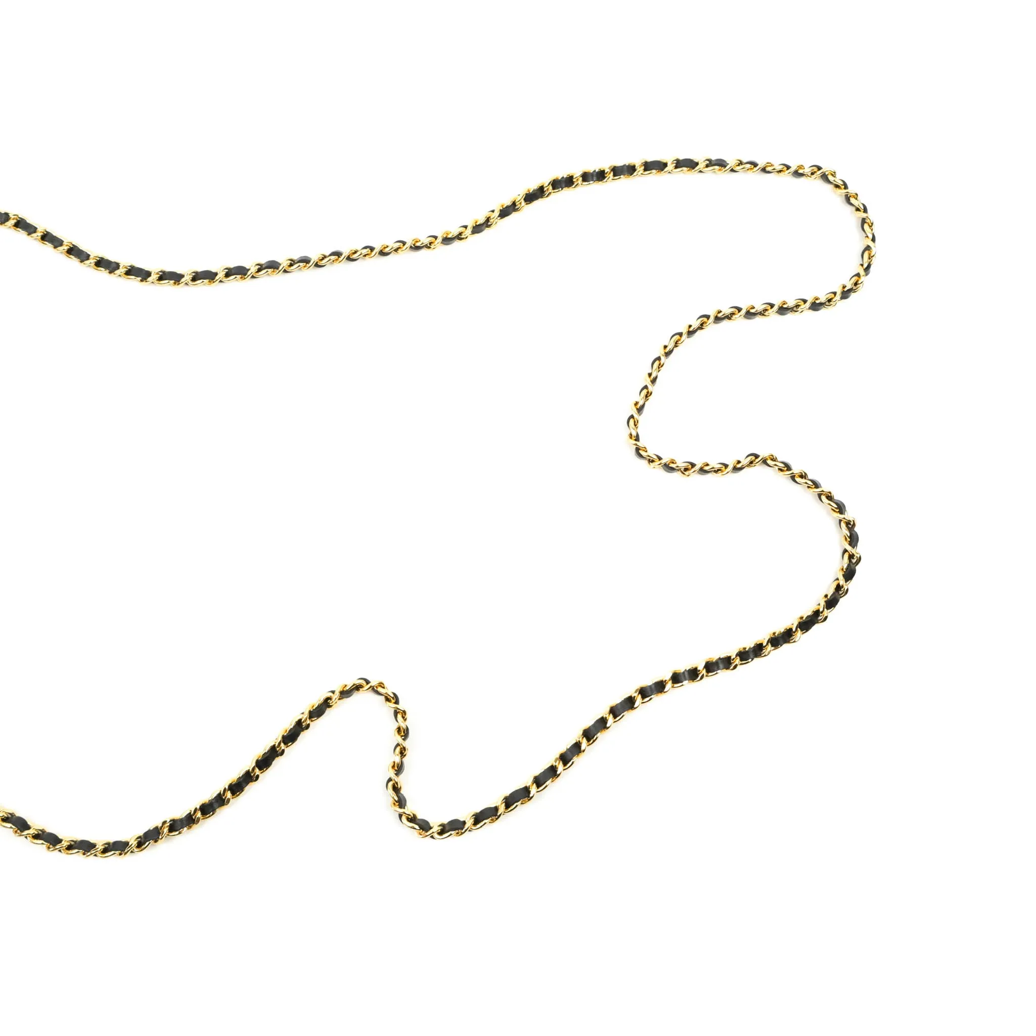 Chanel Quilted Wallet on Chain WOC Stitching Black Lambskin Gold Hardware