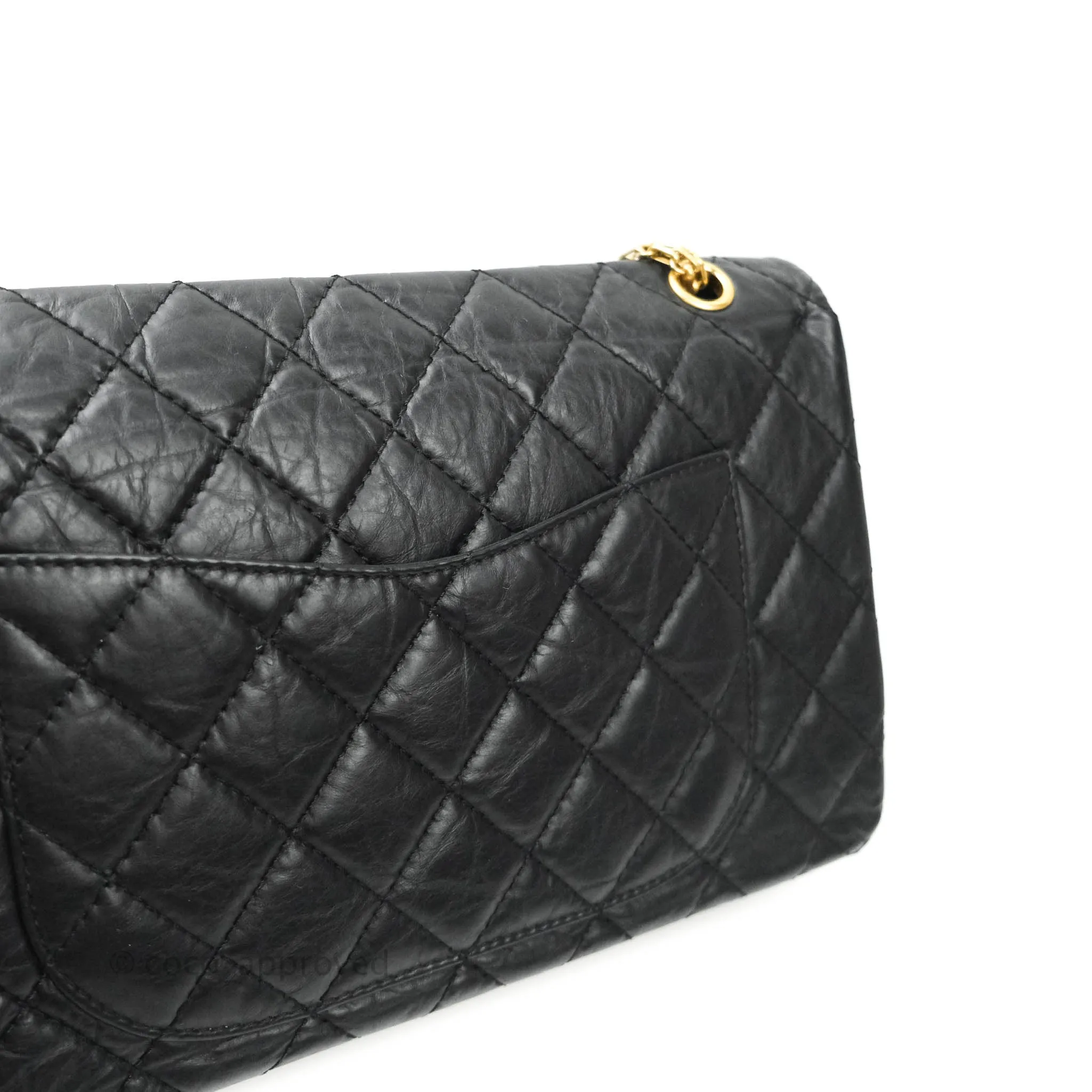 Chanel Reissue Quilted Aged Calfskin Black Aged Gold Hardware 227