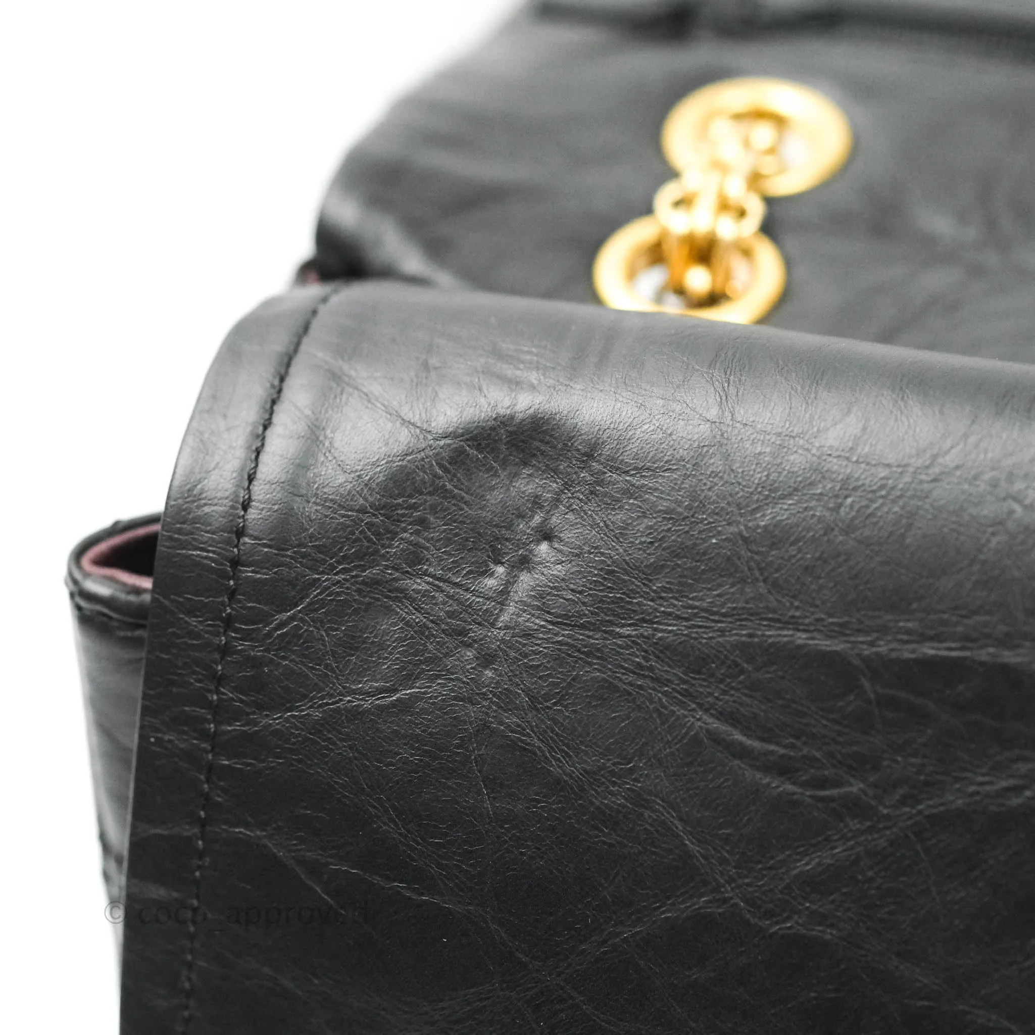 Chanel Reissue Quilted Aged Calfskin Black Aged Gold Hardware 227