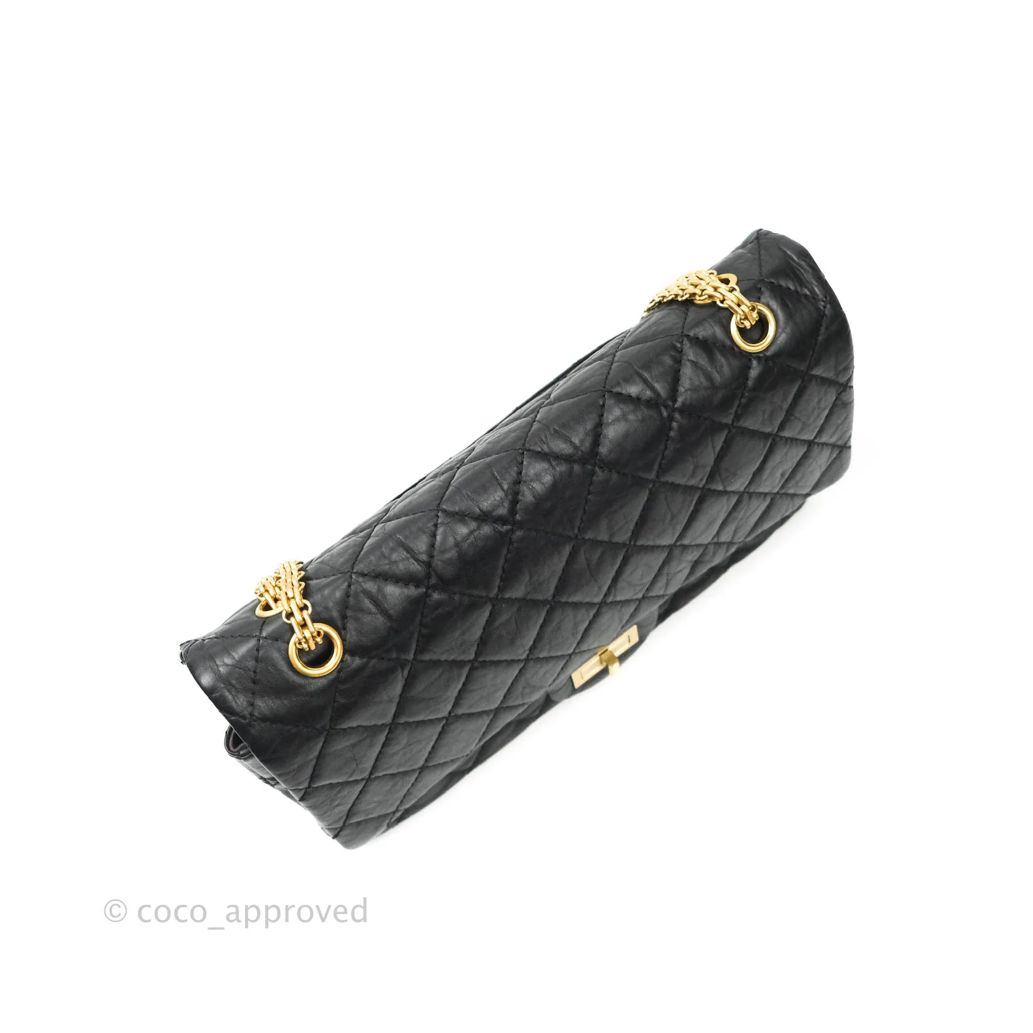 Chanel Reissue Quilted Aged Calfskin Black Aged Gold Hardware 227