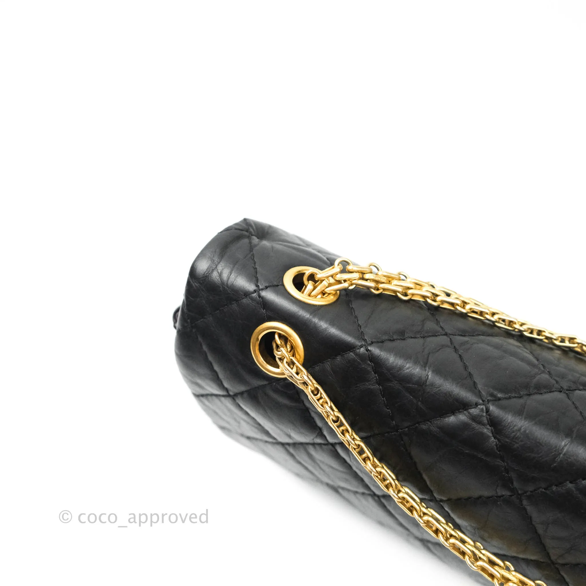 Chanel Reissue Quilted Aged Calfskin Black Aged Gold Hardware 227