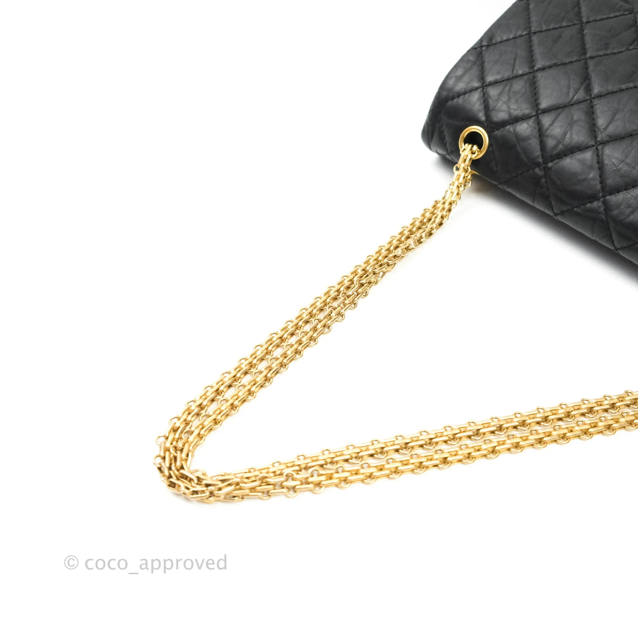 Chanel Reissue Quilted Aged Calfskin Black Aged Gold Hardware 227