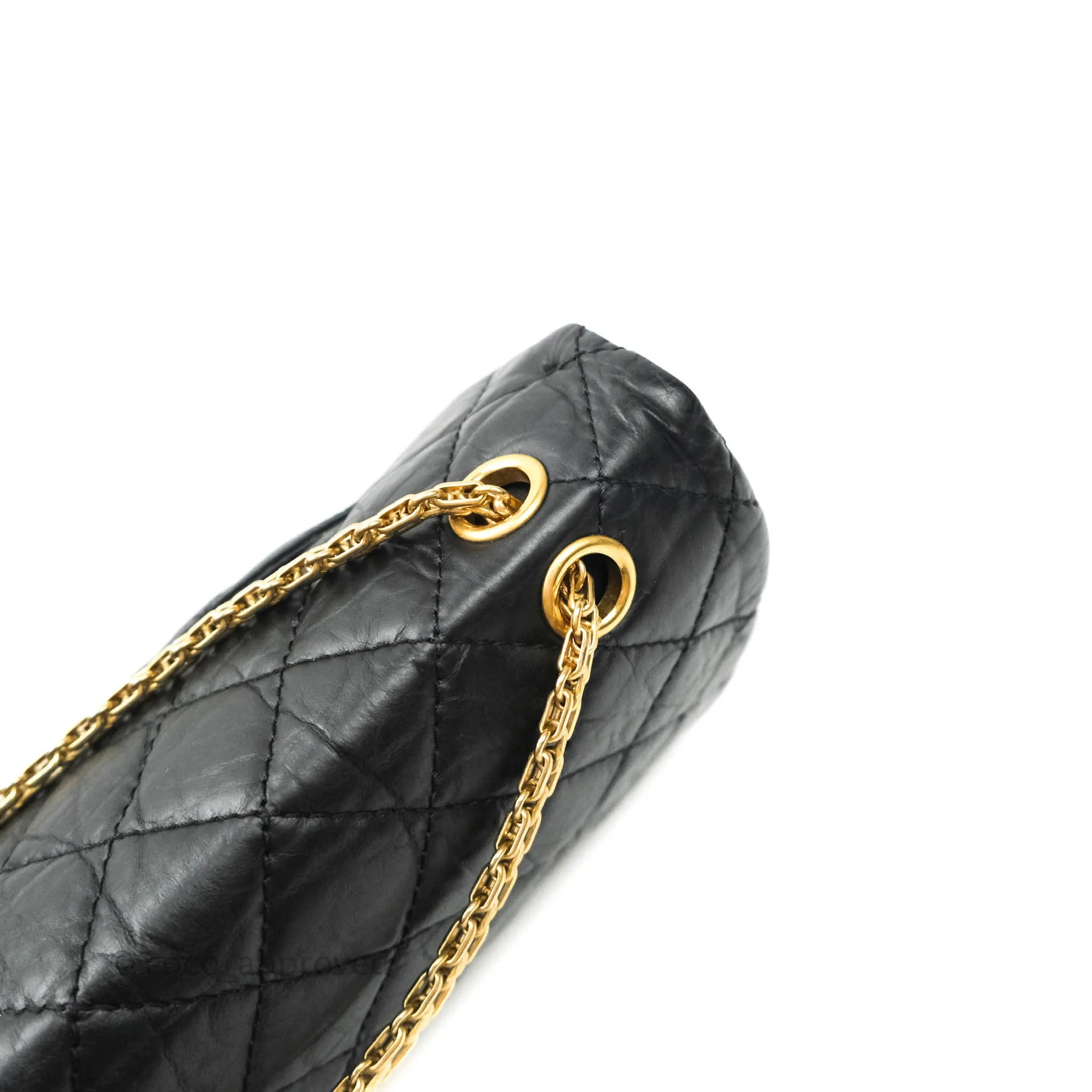 Chanel Reissue Quilted Aged Calfskin Black Aged Gold Hardware 227