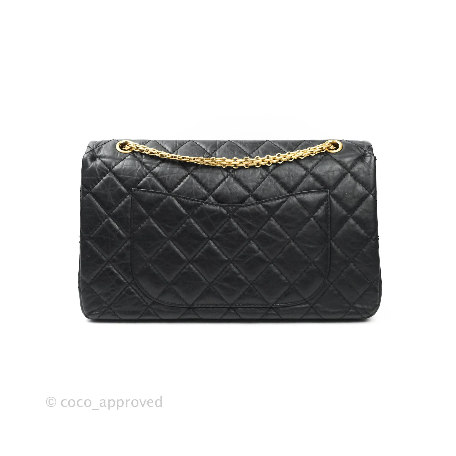 Chanel Reissue Quilted Aged Calfskin Black Aged Gold Hardware 227