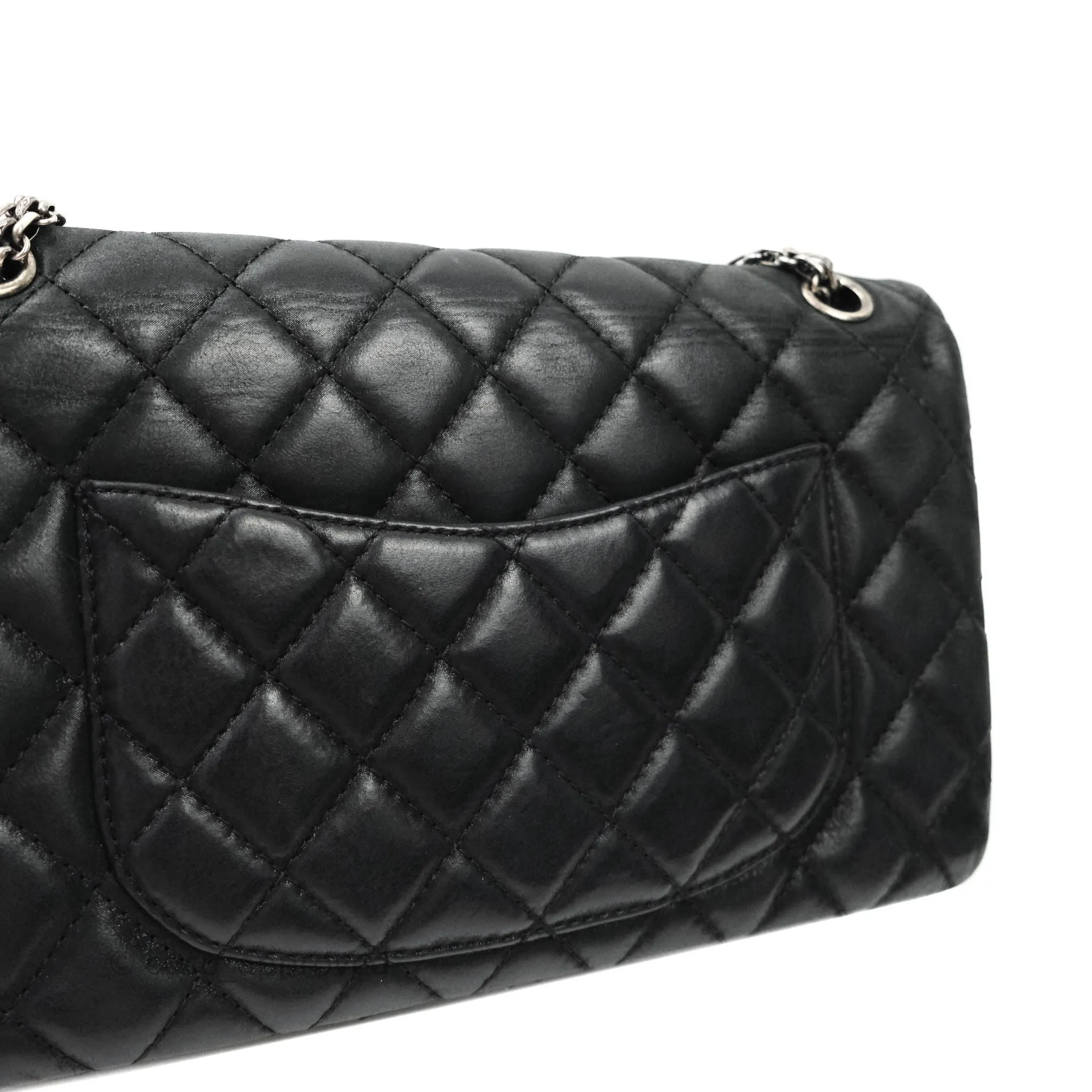 Chanel Reissue Quilted Aged Calfskin Black Ruthenium Hardware 226