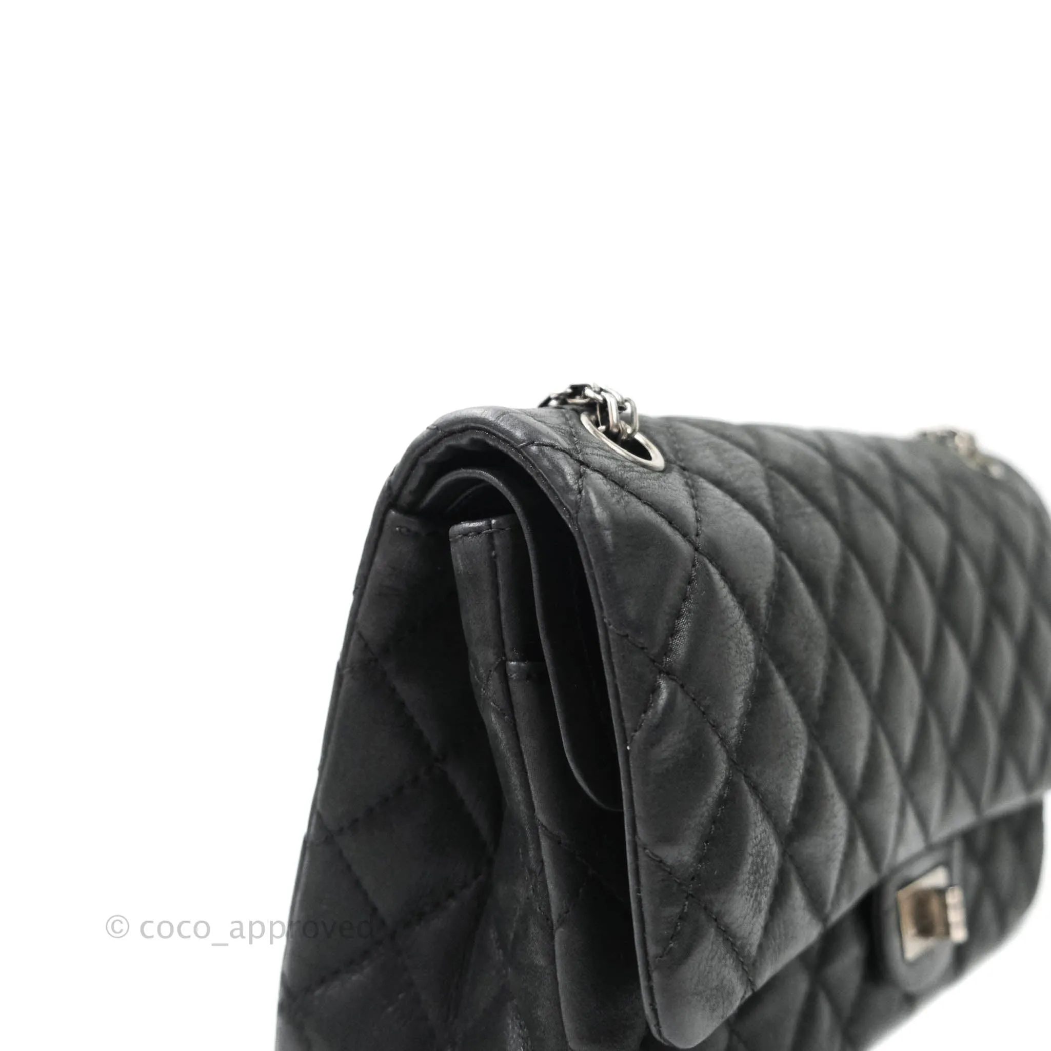 Chanel Reissue Quilted Aged Calfskin Black Ruthenium Hardware 226
