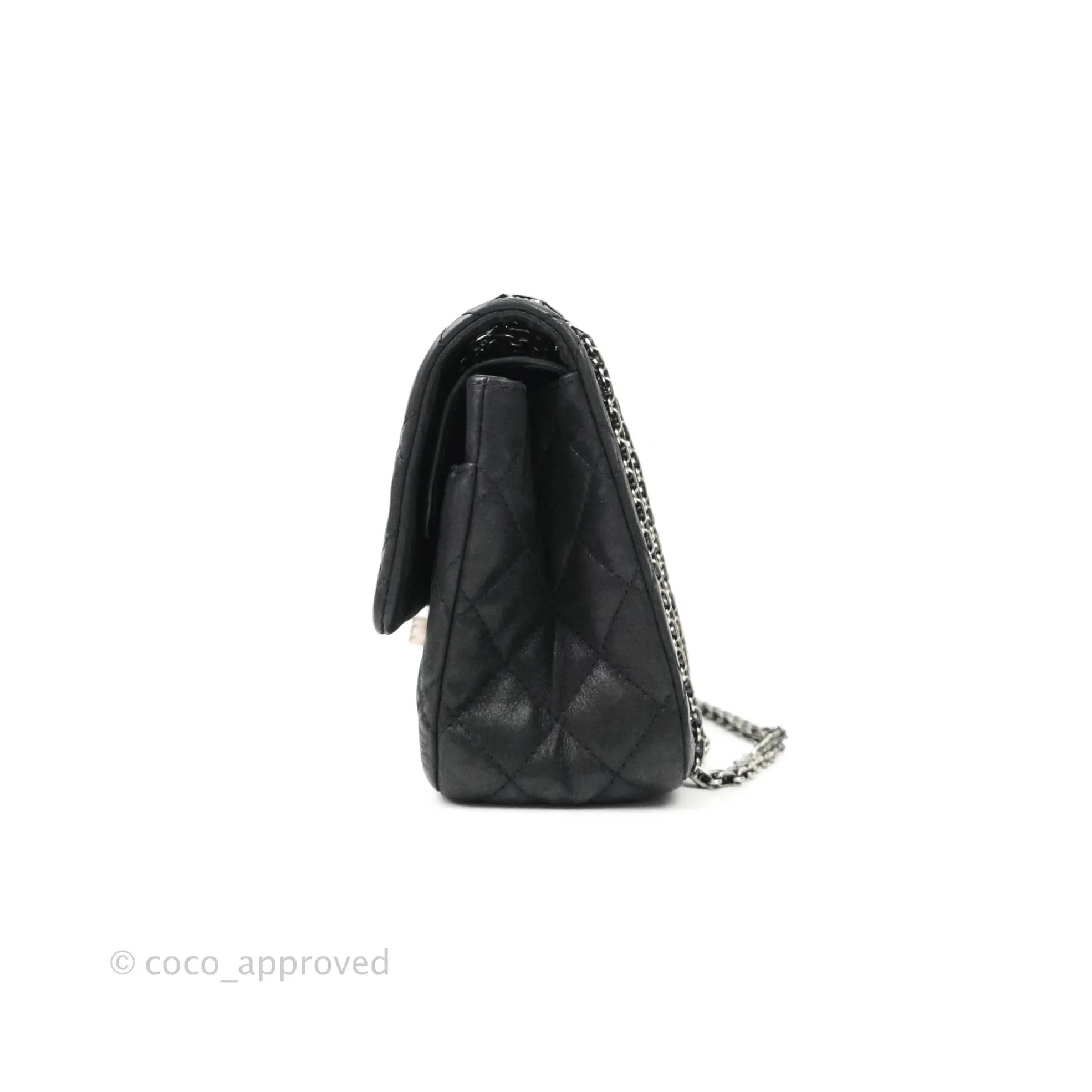 Chanel Reissue Quilted Aged Calfskin Black Ruthenium Hardware 226