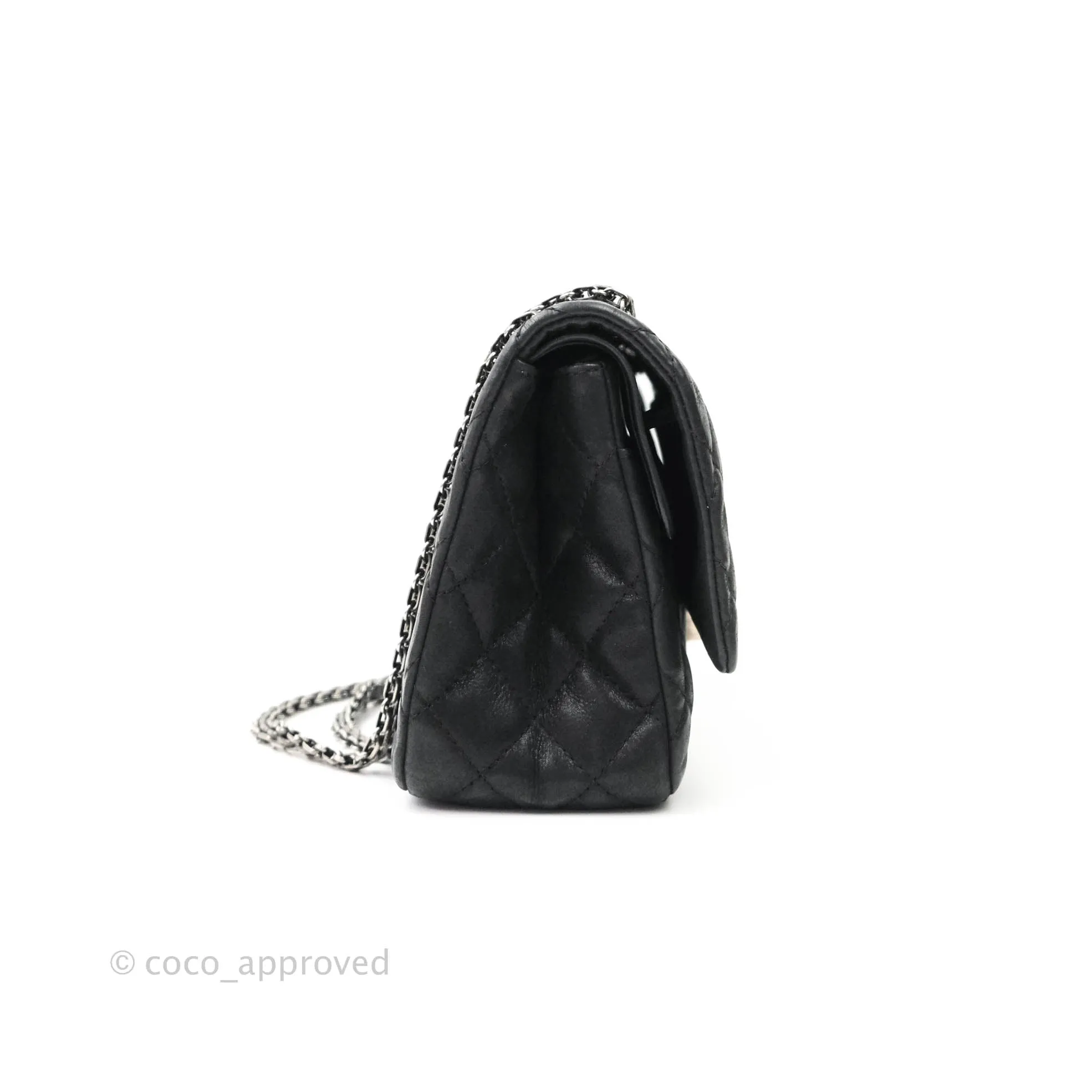 Chanel Reissue Quilted Aged Calfskin Black Ruthenium Hardware 226